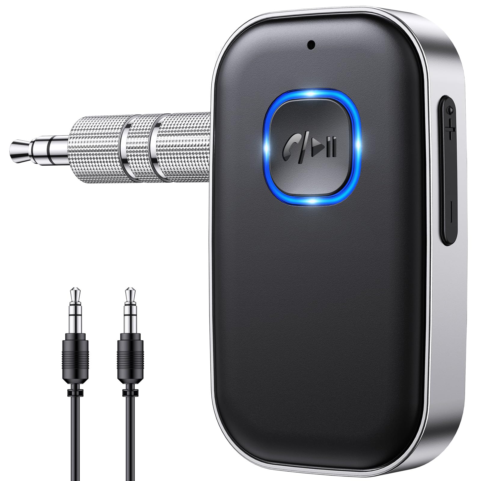 Glangeh Ricevitore Bluetooth 5.3 con Jack Adattatore Aux Bluetooth per Auto | Cancellazione del Rumore & Chiamate in Vivavoce, per Auto Stereo/Cuffie Cablate/Altoparlanti, Autonom…