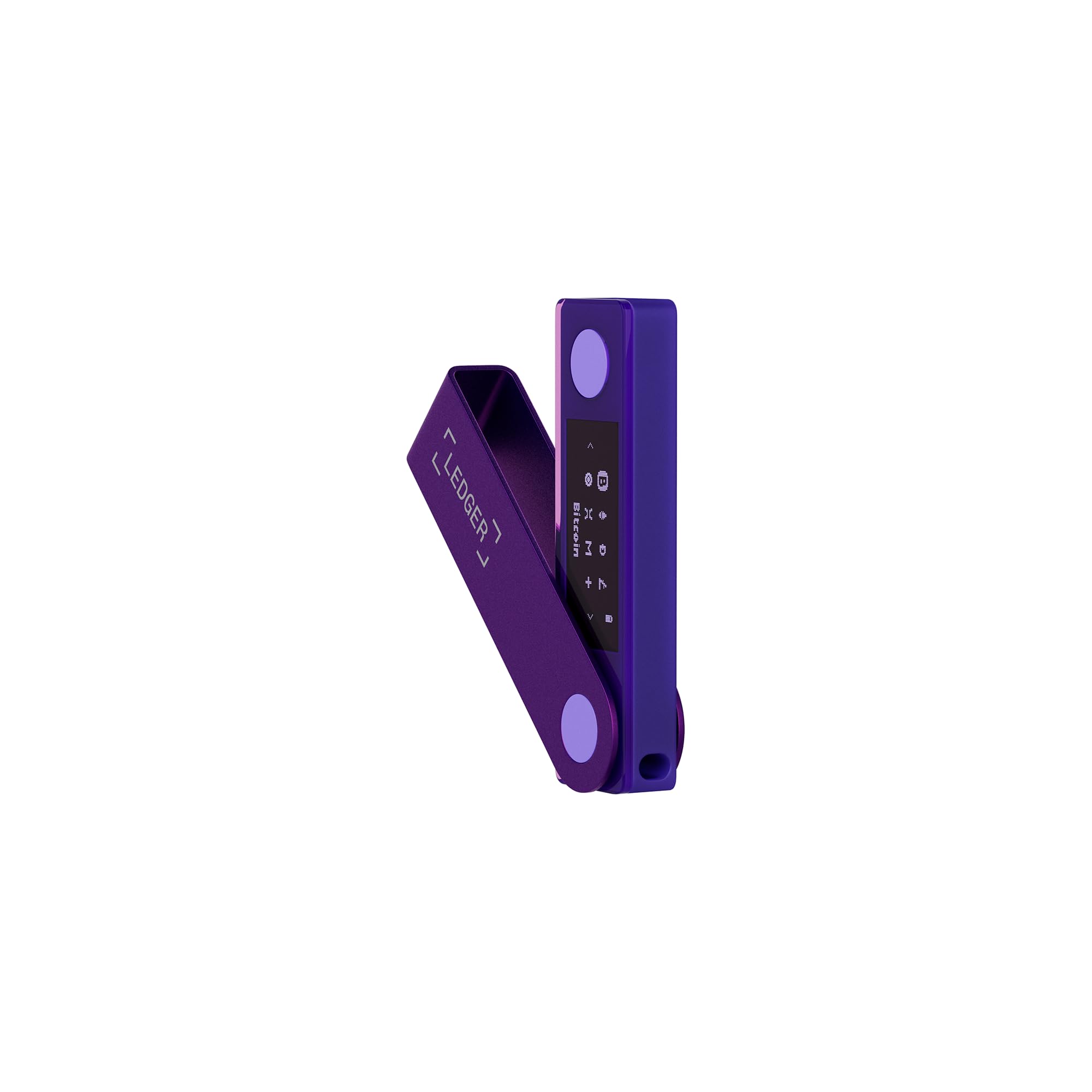Ledger Nano X - Wallet classico per criptovalute con Bluetooth | Viola ametista, Compatto, da portare ovunque, schermo da 1,1". Compatibile con desktop e iOS/Android