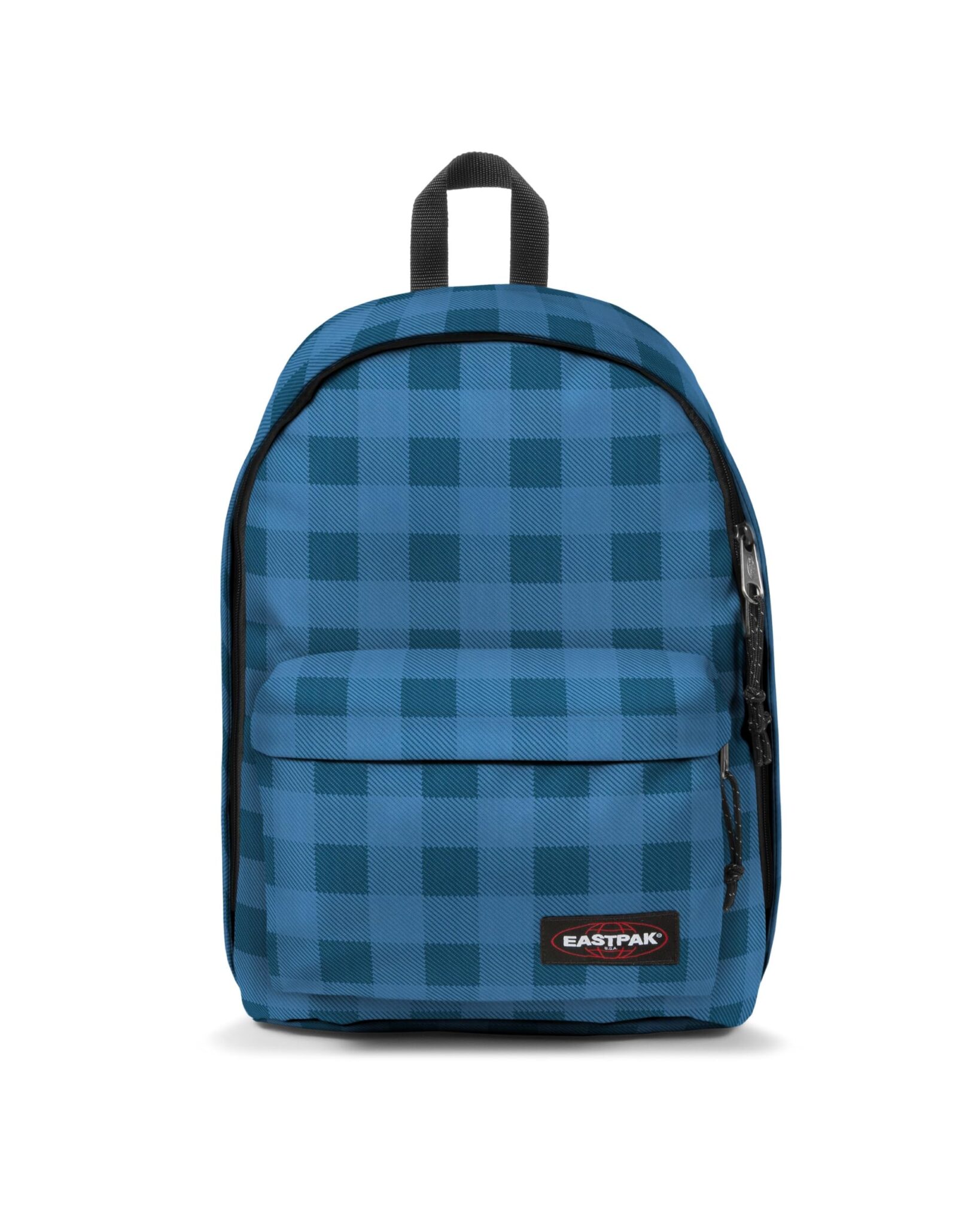 Eastpak Out of Office Zaino 27L (44 x 29,5 x 22 cm), scomparto laptop 13–15”, zaino scuola e lavoro resistente e idrorepellente con spallacci imbottiti - CHECKER BLUE