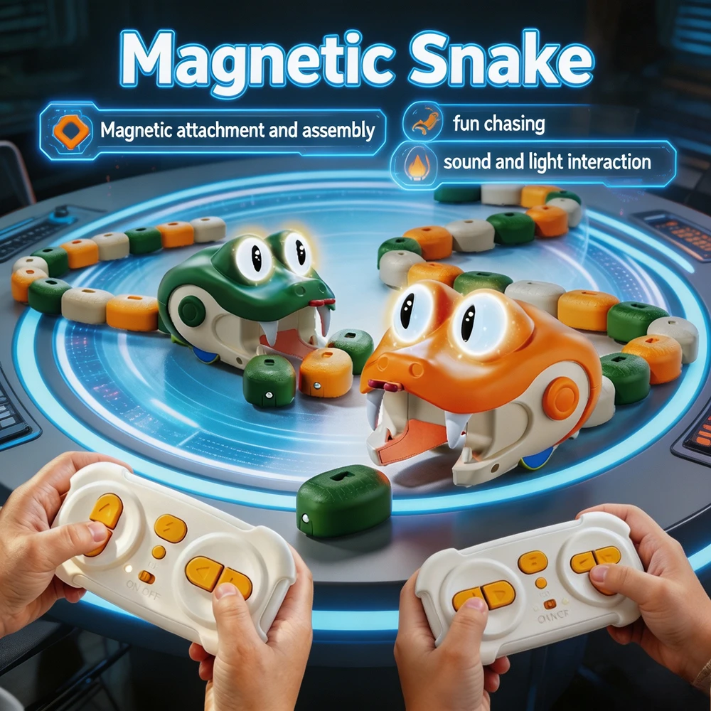 Giocattolo Interattivo da Battaglia con Serpente Magnetico Telecomandato, Gioco Educativo di Conteggio Competitivo, Regalo di Compleanno