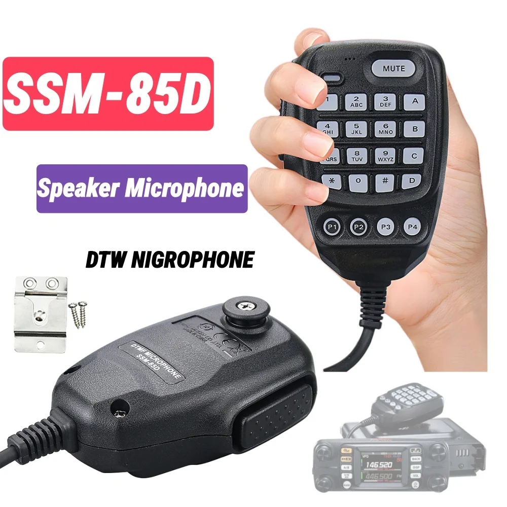 Microfono Altoparlante Portatile SSM-85D con Tastiera DTMF per YAESU FTM-300DR FTM-200DE FTM-200DR FTM-300DE FTM-6000R FTM-510DR