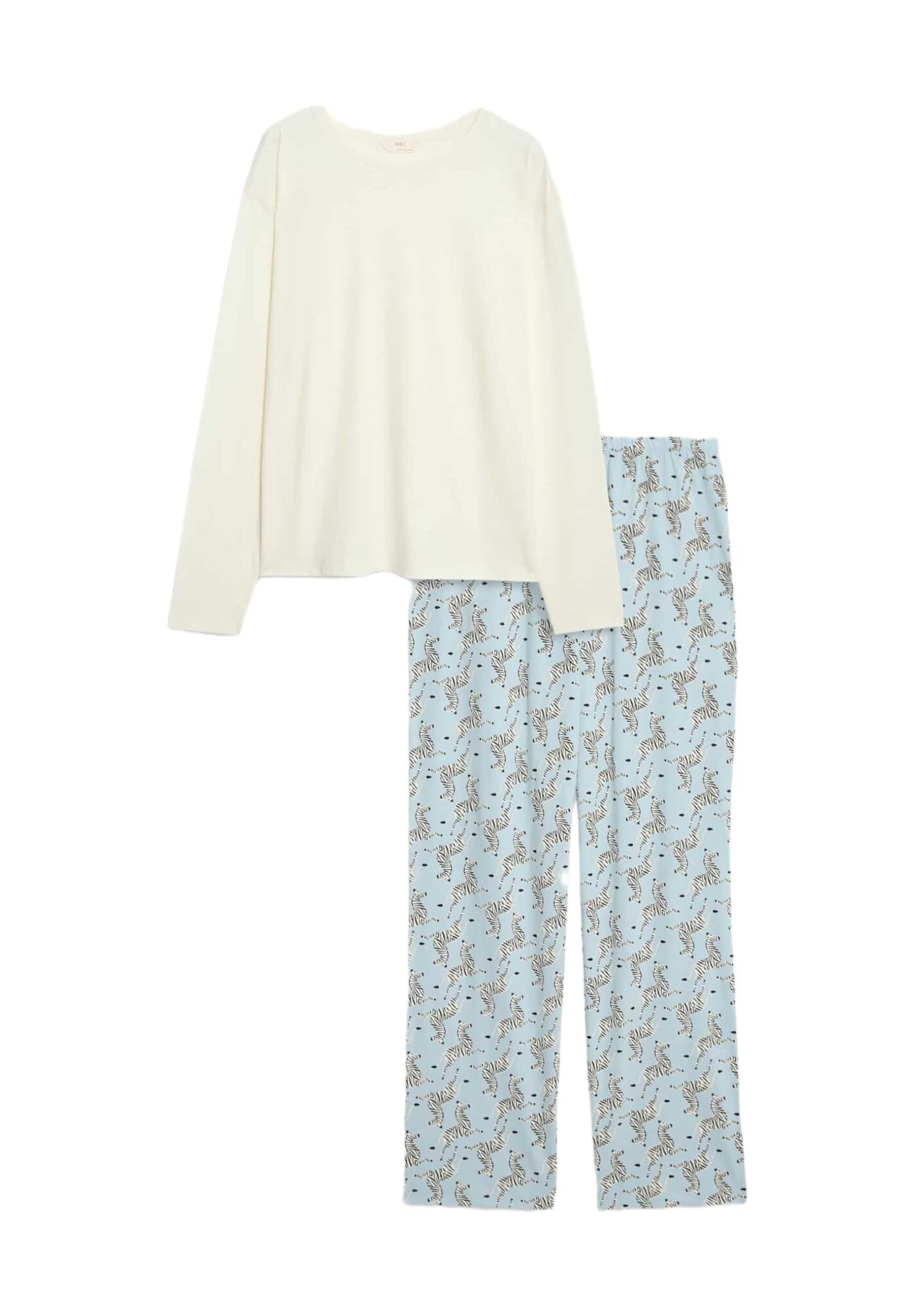 Marks & Spencer Donna Pigiama Stampato in Puro Cotone – Vita Elasticizzata