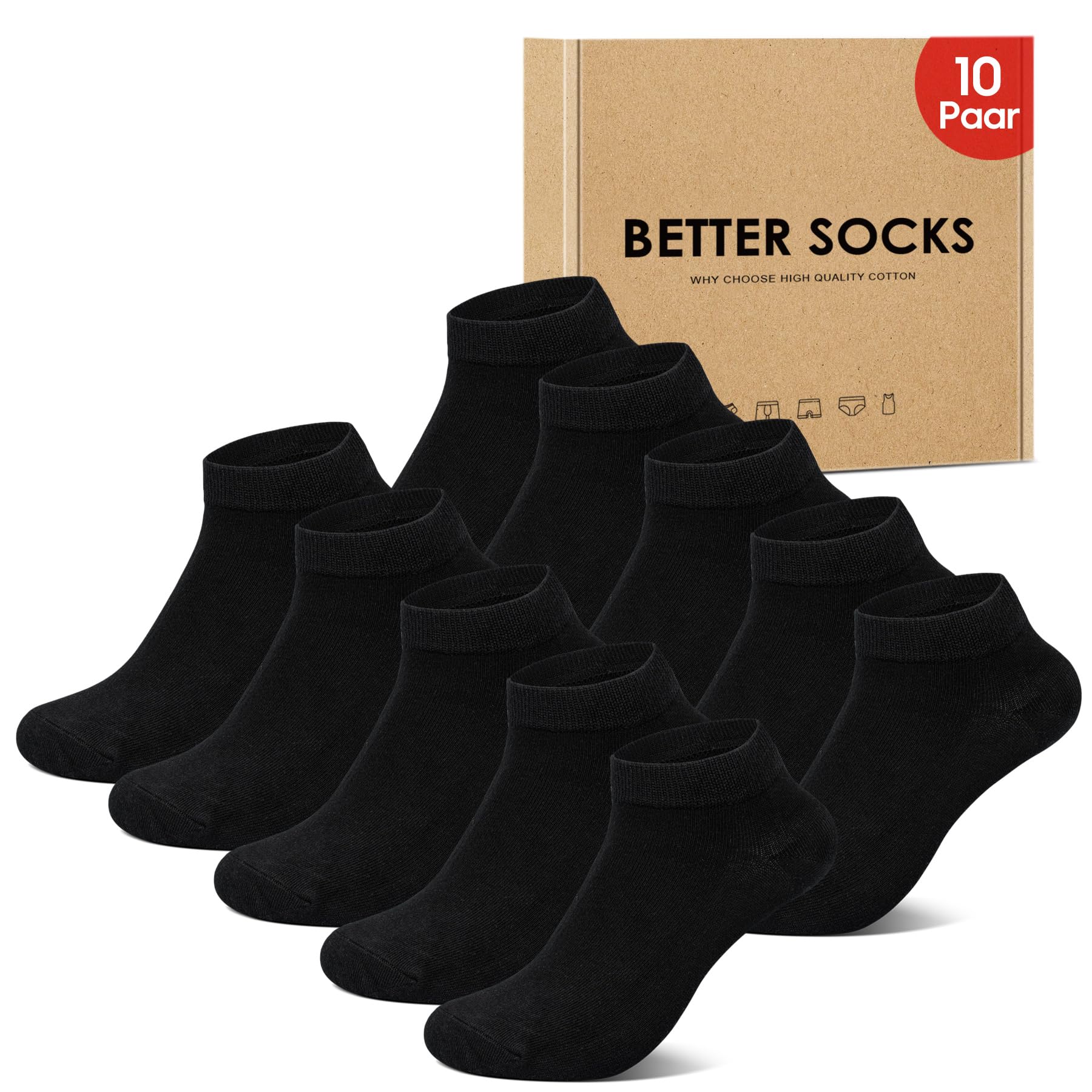 IceReco 10 Paia Calze Uomo Corte Cotone Estivi Calzini Donna Corti Sportive | Calza Sportivi Estivi, Fantasmini Running Invisibili, Calzini Elastiche Trekking, Tennis Morbidi e Tr…