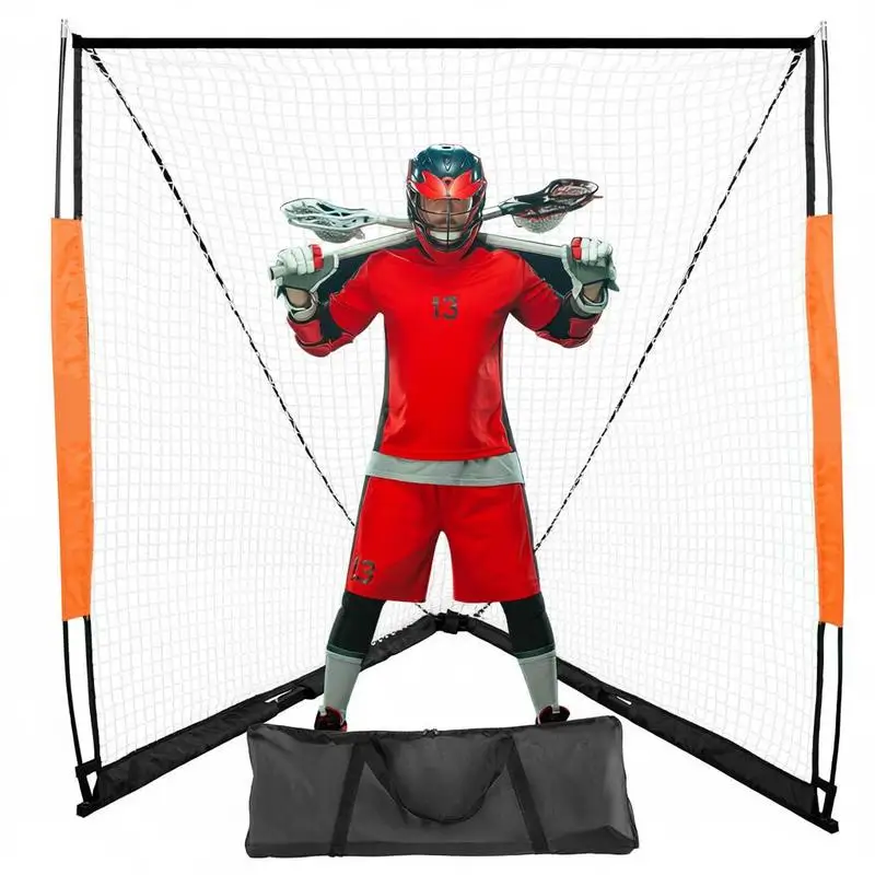 Gabbia da Lacrosse Portatile But de Crosse 1,8x2,1x1,8 m con Rete e Borsa per il Trasporto, Configurazione Pratica, Facile da Montare, Attrezzatura per Allenamento in Giardino, Co…