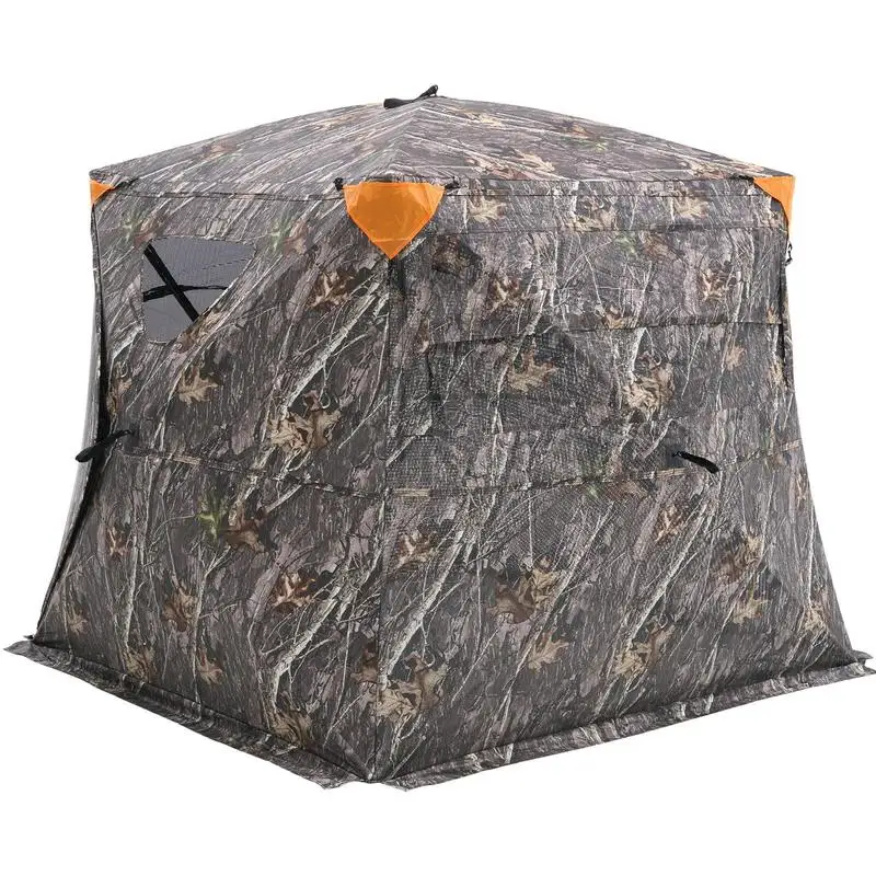 Negozio di articoli da caccia, 270 ° Tenda da caccia pop-up da terra per 4-5 persone con borsa da trasporto, tenda da caccia portatile e resistente, rete trasparente unidirezional…