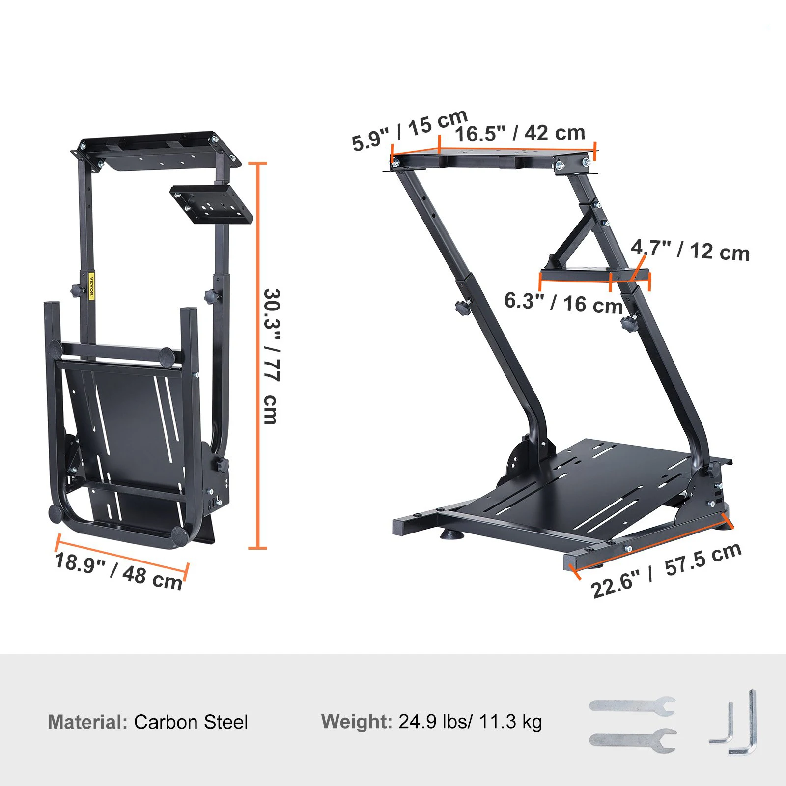 Supporto per Volante Auto o Supporto per Volante Logitech Racing con Montaggio per Cambio, Staffa Regolabile per Simulatore di Guida, Compatibile con Volanti Racing G25 G27 G29 G9…
