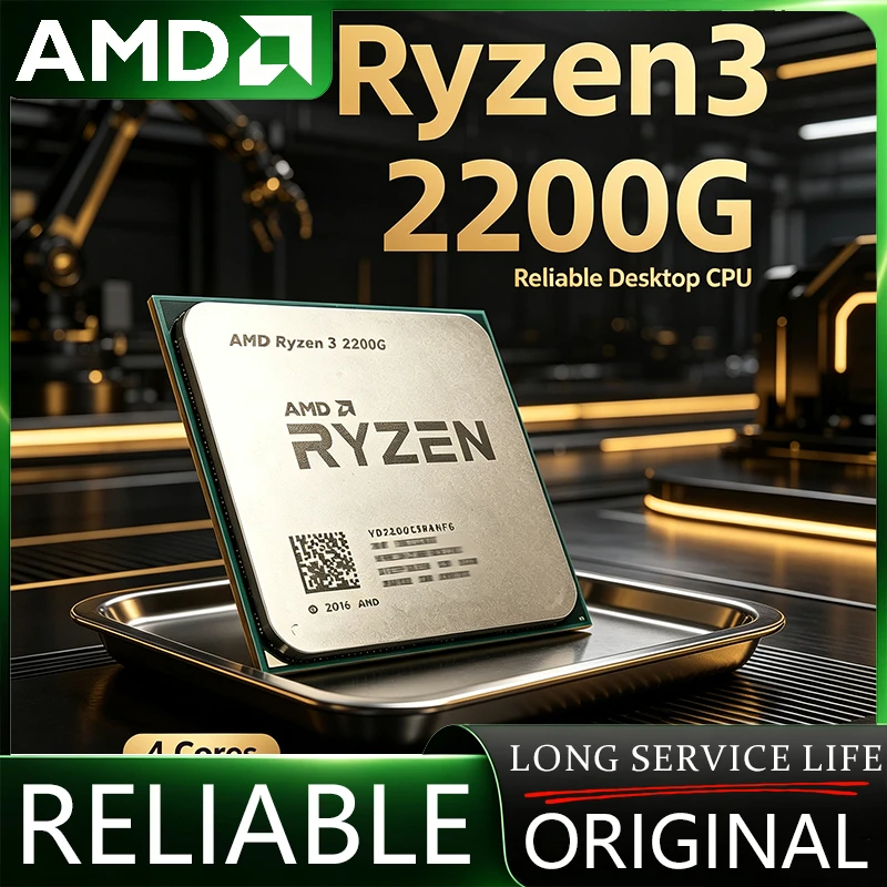 AMD Ryzen 3 2200G 3.5 GHz Quad-Core Quad-Thread Zen Socket AM4 YD2200C5M4MFB CPU Nuovo di Zecca 100% in Offerta Speciale