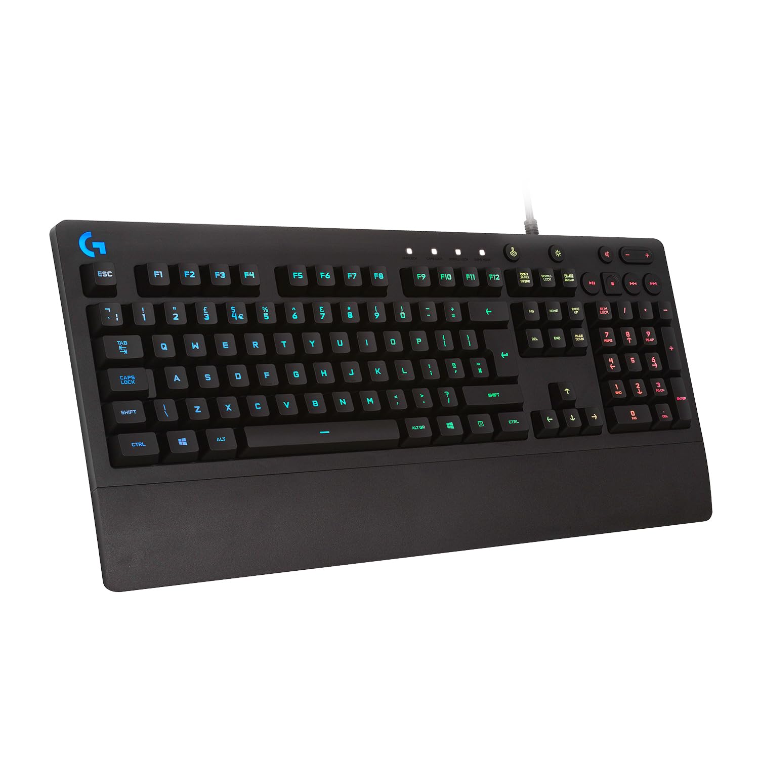 Logitech G G213 Prodigy Tastiera da gioco - QWERTY US INT'L | RGB LIGHTSYNC, resistente agli schizzi, tasti personalizzabili e multimediali - Nero