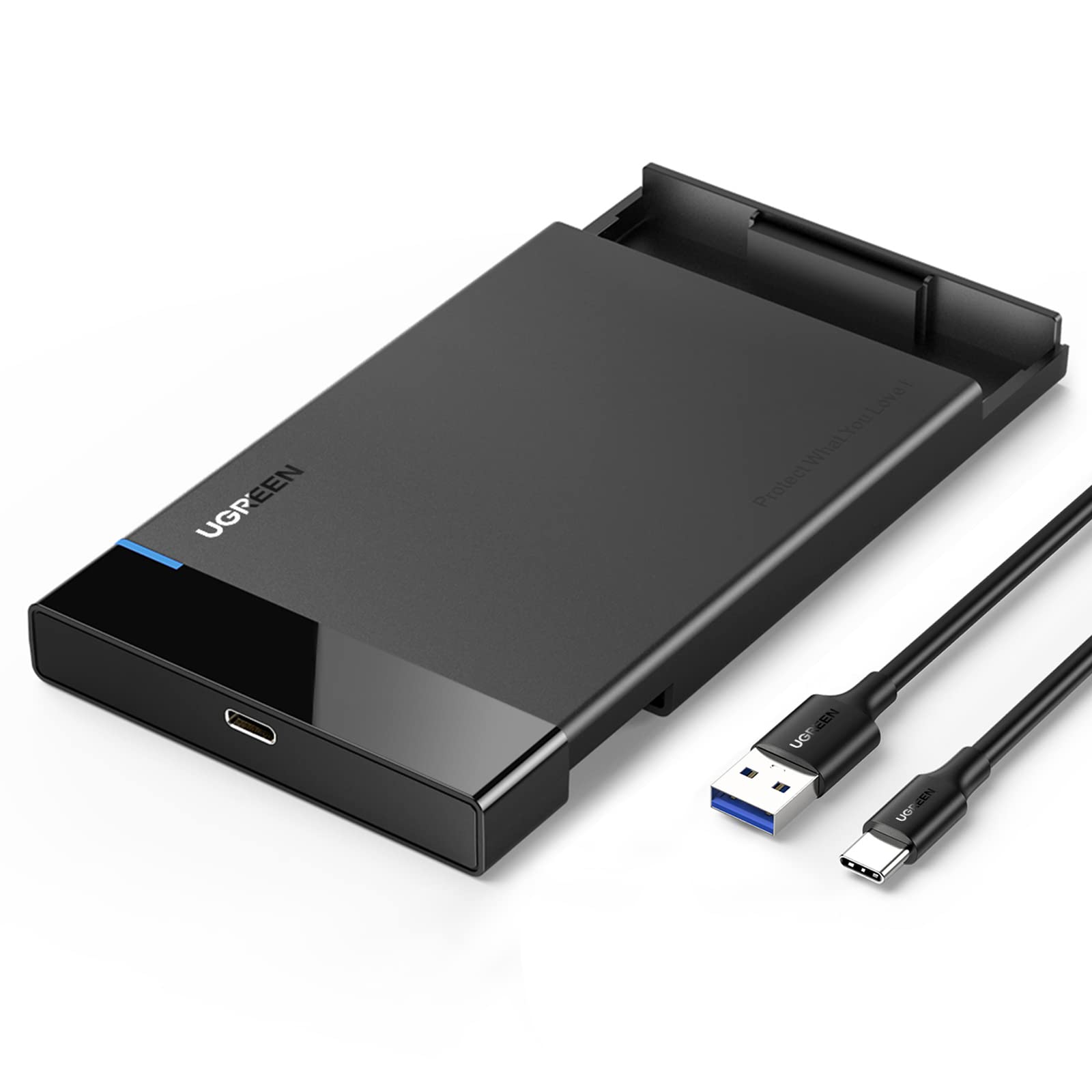 UGREEN Case HDD SSD 2,5" USB 3.1 Gen 2 UASP 6Gbps | Enclosure Hard Disk per 7mm 9.5mm SATA I II III HDD SSD Compatibile con WD Toshiba Seagate Hitachi, PS4, Xbox