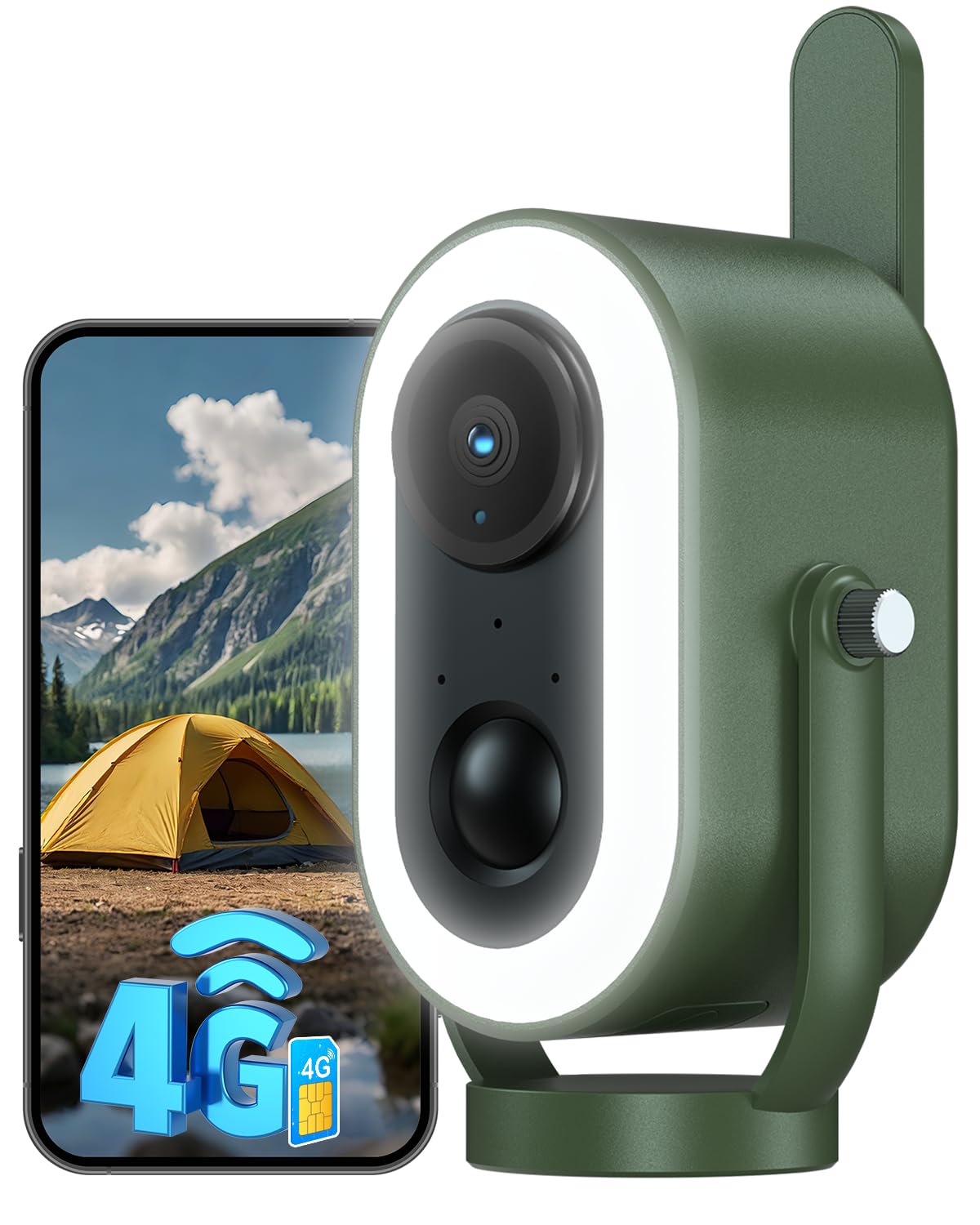 Xega 4G LTE Telecamera Magnetica con SIM scheda Senza WiFi Portatile | 2K HD Telecamera di Sicurezza per Esterni 6000 mAh Batteria Rilevamento Umano PIR per Camper/Campeggio/Viagg…