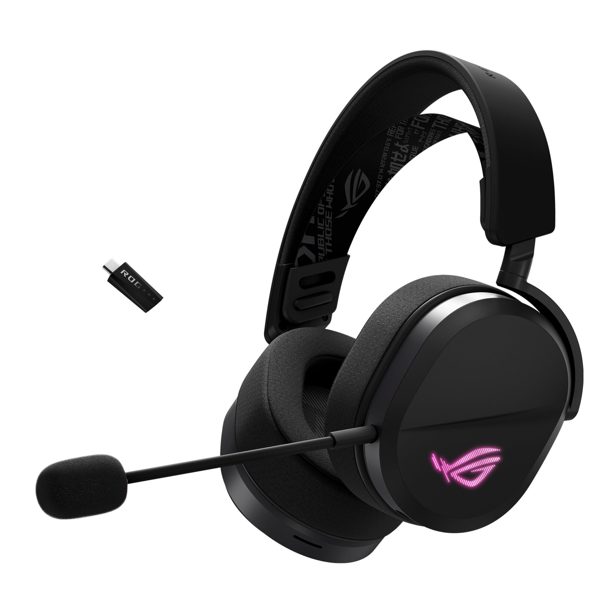 ASUS ROG PELTA, Cuffie da Gaming Senza Fili, Nere | Connessione 2.4GHz e Bluetooth, Audio Autentico, Driver Placcati in Titanio da 50 mm, Per PC, Mac, PS, Switch, Android