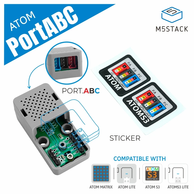 Base di estensione M5Stack ATOMIC PortABC