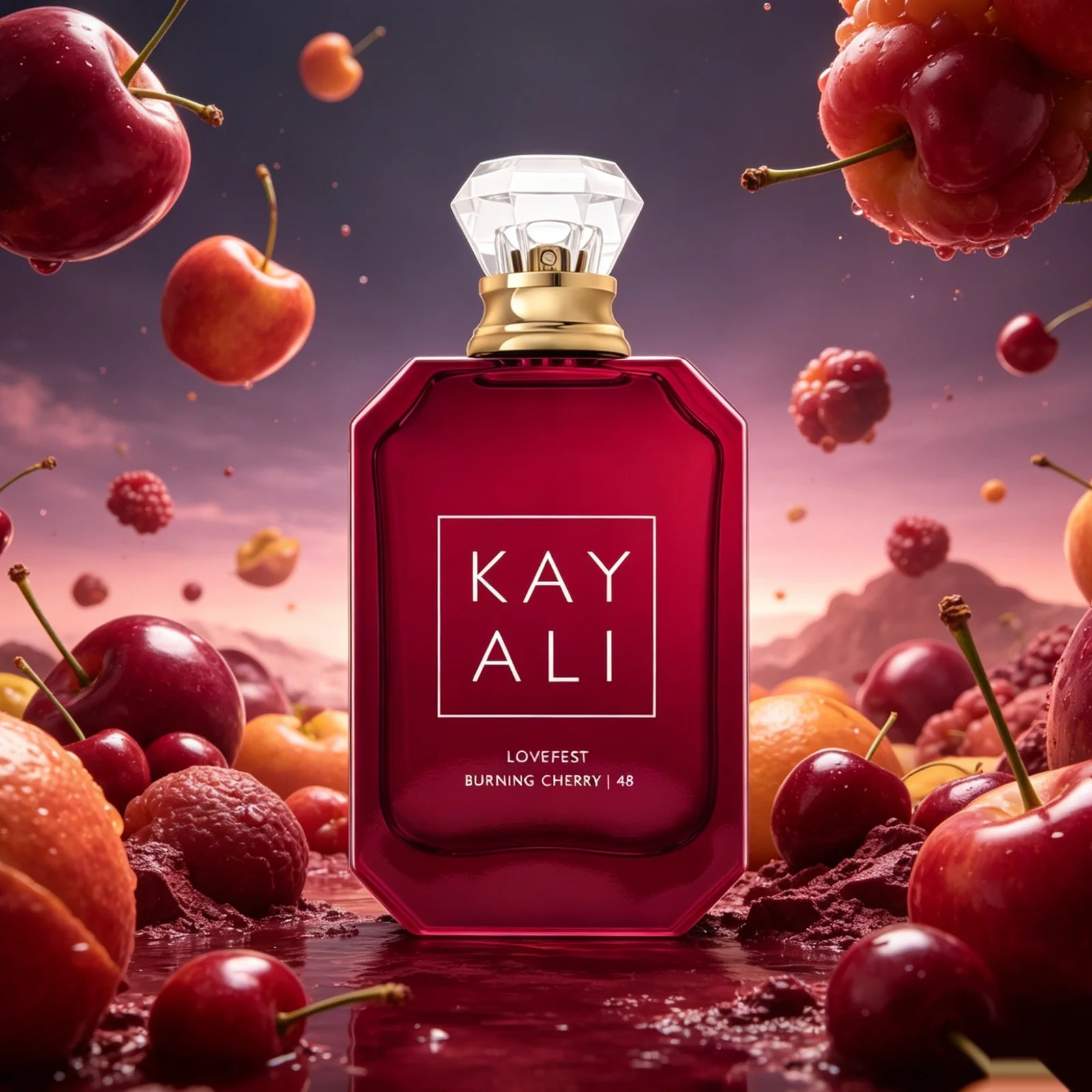 48 Lovefest Burning Cherry EDP 100ml, Profumo Dolce Fruttato Ambrato, Fragranza di Lusso Unisex a Lunga Durata per Giorno e Notte
