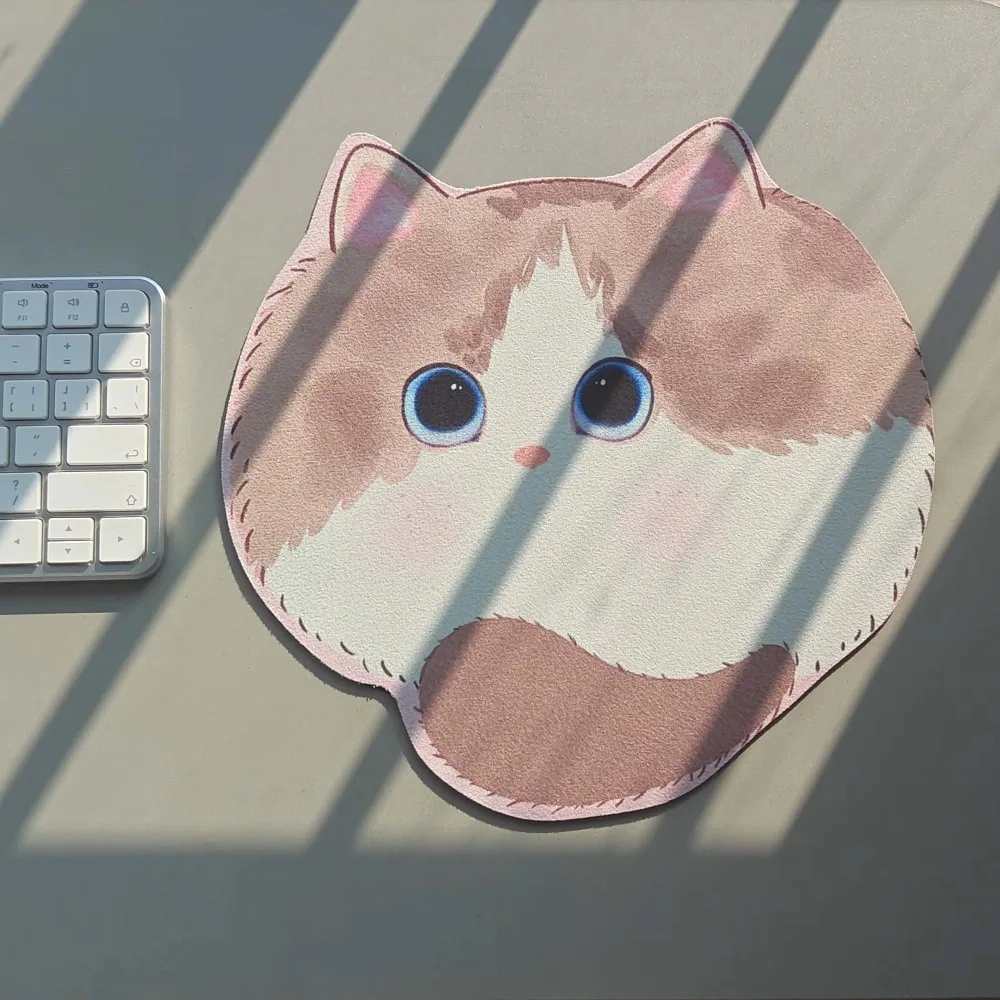 Tappetino per Mouse a Forma di Gatto Kawaii, Morbido e Grande, Antiscivolo, per Laptop, Ufficio e Gaming