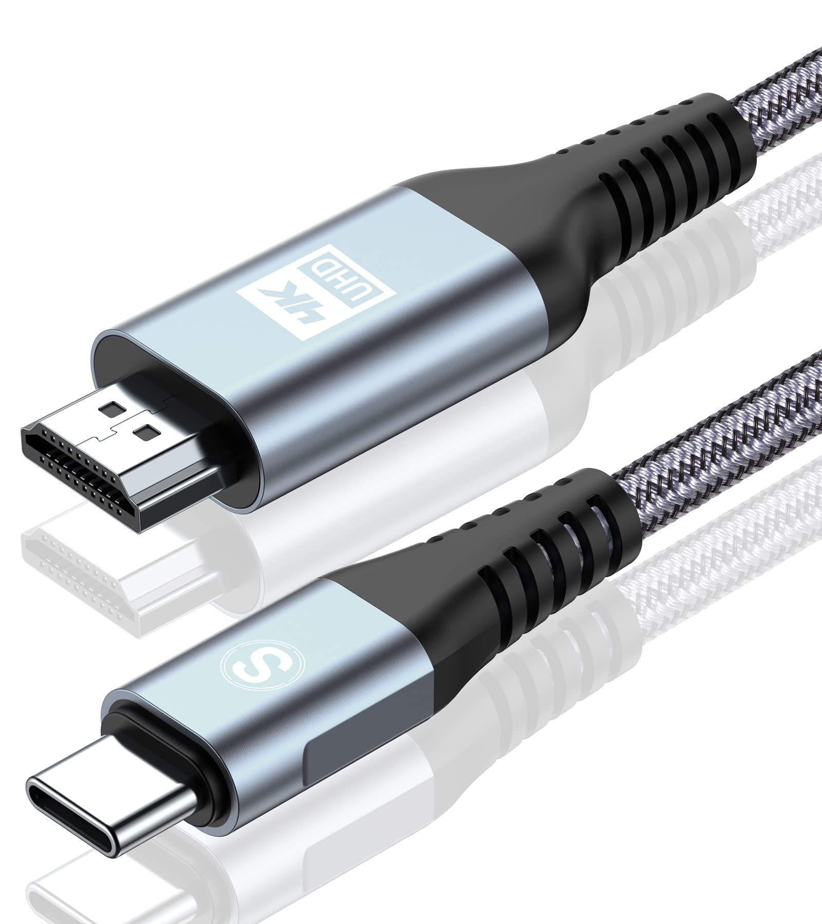Cavo USB C a HDMI 3M,Cavo USB Tipo C a HDMI 4K UHD Compatibile Thunderbolt 5/4 con i Phone 17 16 15 Pro/Max,MacBook Pro/Air 2020, iPad Air/Pro 2021,Galaxy S26 S25 S24 a S20,iMac,X…
