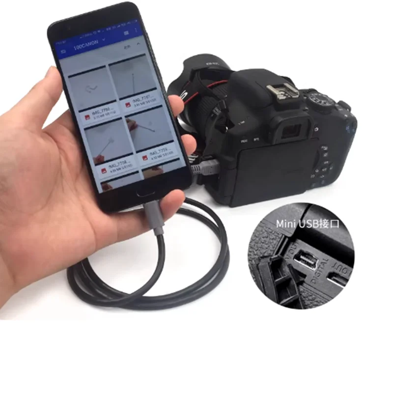 Cavo dati OTG da 1m, connettore USB 3.1 di tipo C con angolo a 90 gradi (sinistra/destra) a connettore B maschio Micro Mini 5 pin, per stampante, scanner, telefono cellulare, lapt…