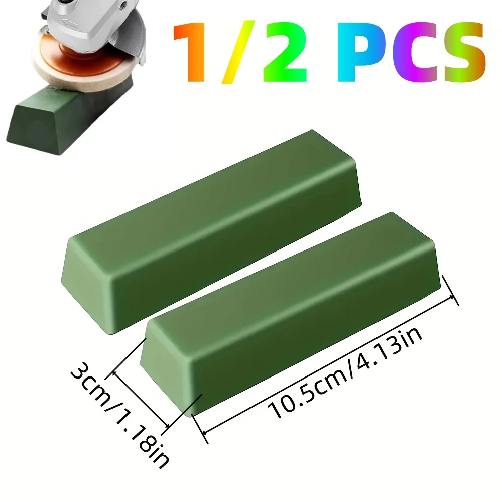 1/2 pz Pasta Lucidante Verde Abrasiva per Metalli, Cera Lucidante, Composto Abrasivo
