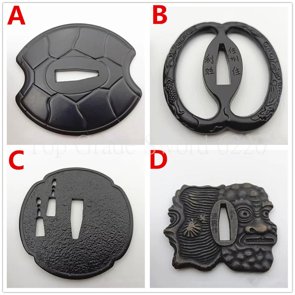 Molto bello lega nera Tsuba paramani guardia per giapponese giapponese samurai Katana spada raccordi parti accessorie belle