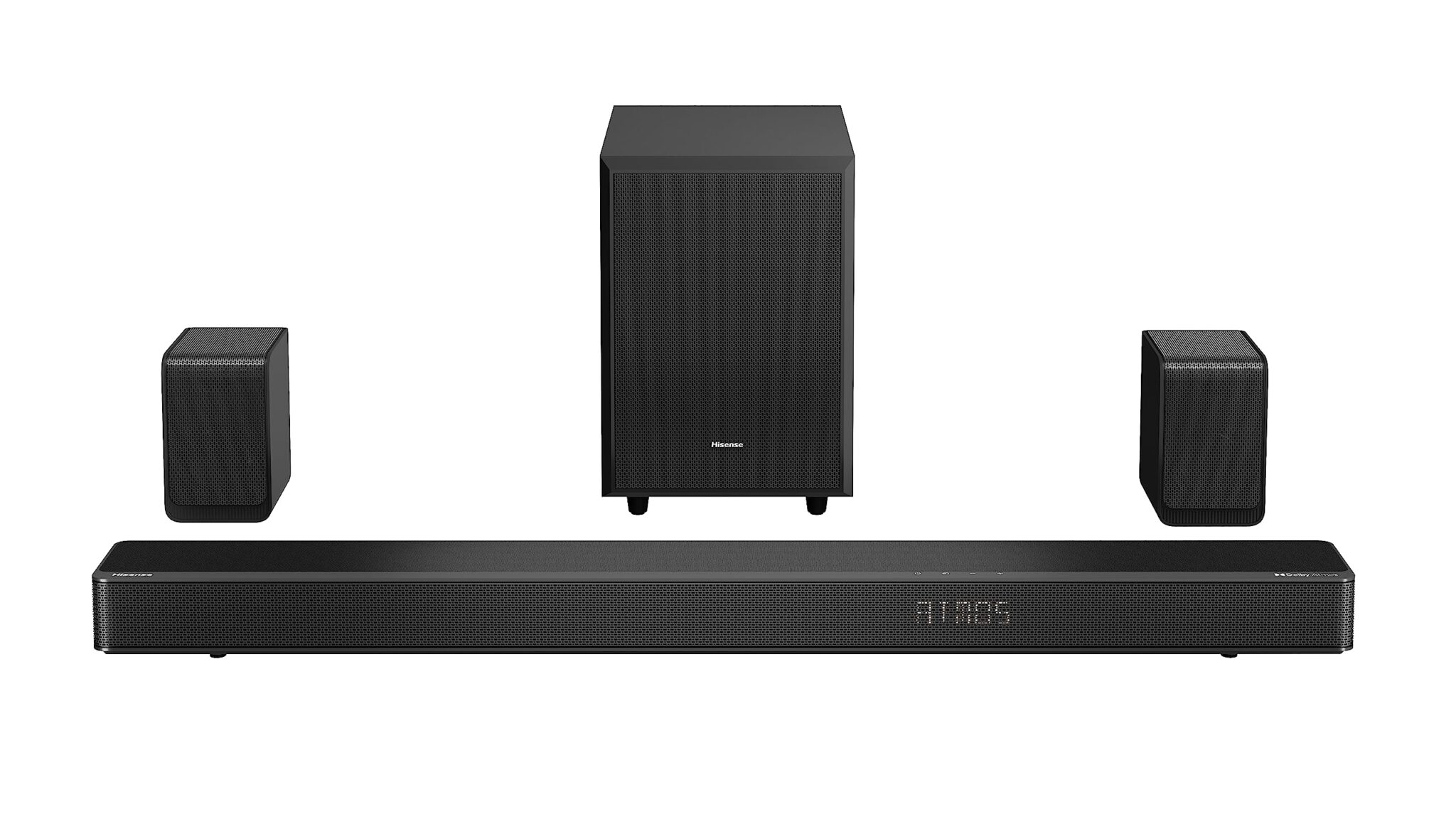 Hisense AX5125H Soundbar 5.1.2, 500W, 2 altoparlanti posteriore 2 altoparlanti upfiring 1Subwoofer Esterno wireless, Dolby Atmos e DTS:X, Bluetooth, HDMI, USB, Ingresso Audio Otti…