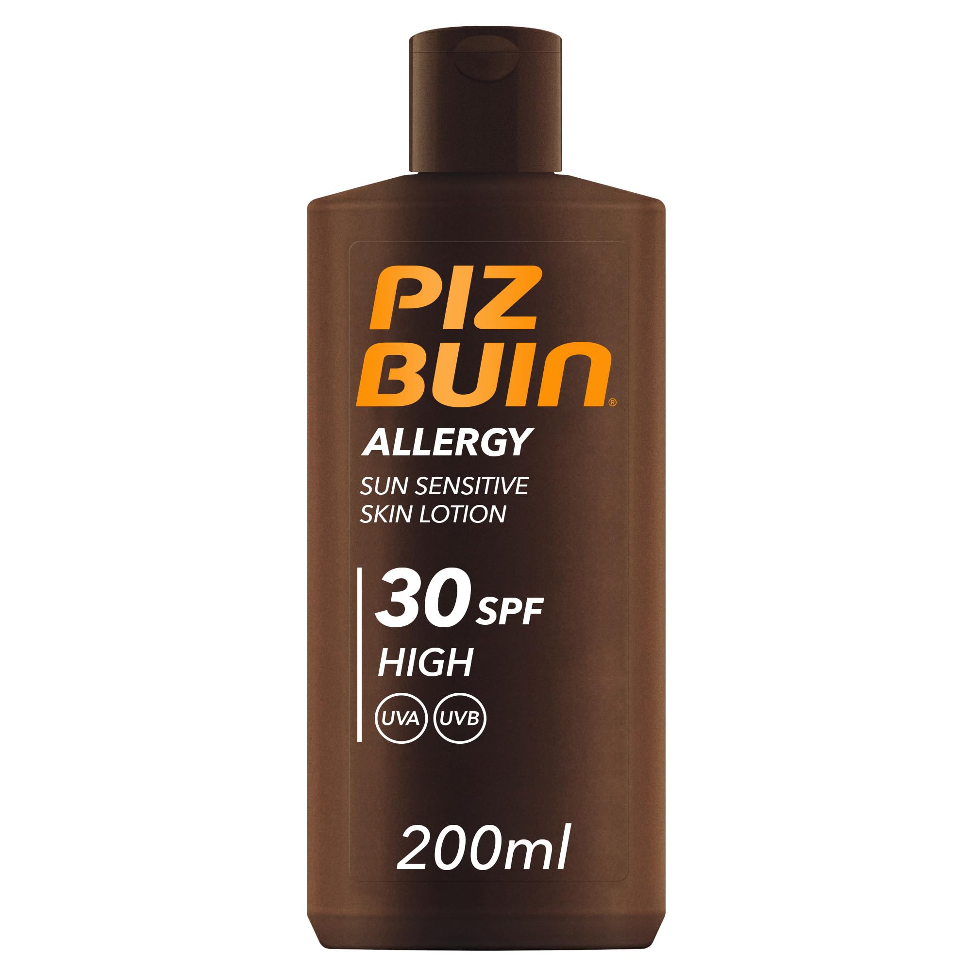 PIZ BUIN Allergy Latte Solare Corpo Protezione Media SPF 30, 200 ml | Crema solare 30 idratante, Per pelli delicate e sensibili, Con filtri UVA/UVB e Antiossidanti, Resistente a a…