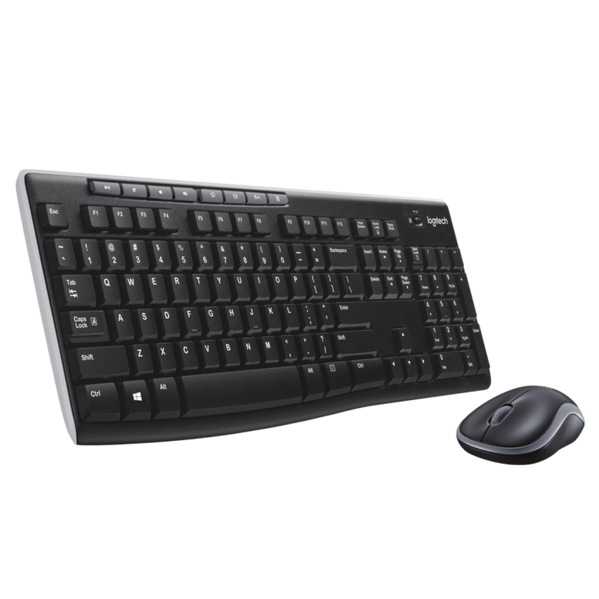 Logitech MK270 Combo Tastiera e Mouse Wireless per Windows - ITA QWERTY | 2,4 GHz Wireless, Mouse Compatto, 8 Tasti Multimediali, Batteria 2 anni, PC, Laptop, Italiano QWERTY - Ne…