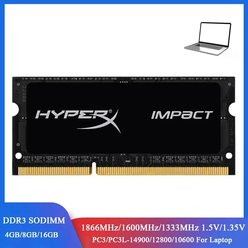 Memoria Ram DDR3L DDR3 4GB 8GB 16GB 1600 1333 1866MHz Sodimm Memoria PC3-12800 14900 10600 Laptop 1.35V 1.5V 204Pin Notebook RAM