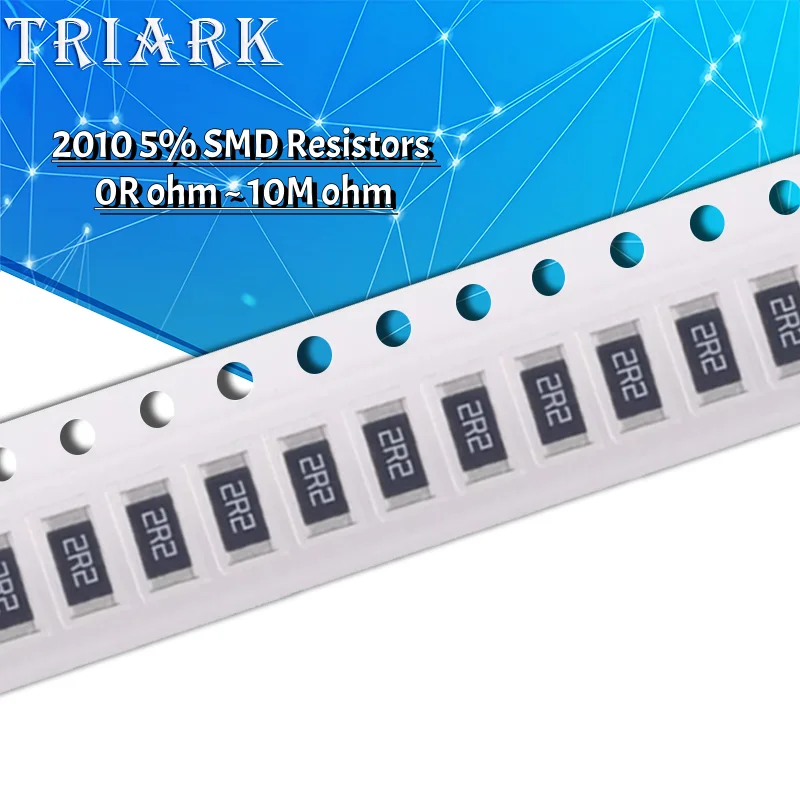 50 PZ 2010 5% Resistore SMD 0R - 10M 0 10 100 220 470 ohm 1R 10R 47R 100R 220R 470R 1K 2.2K 4.7K 10K 100K 910K 1M 1/2W Resistore