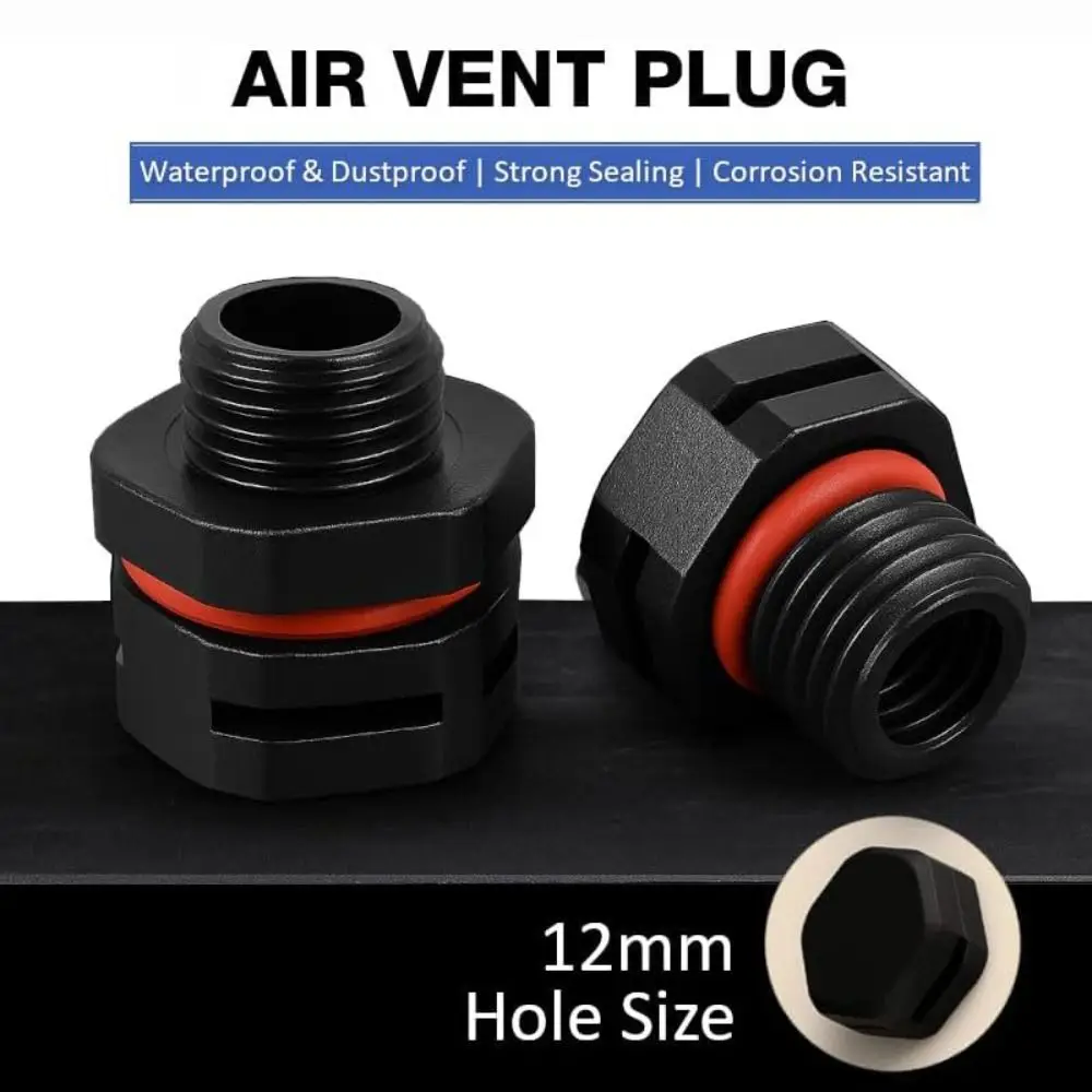 Nuova valvola di sfiato impermeabile IP68 M12x1.5 in nylon con riduttore di pressione