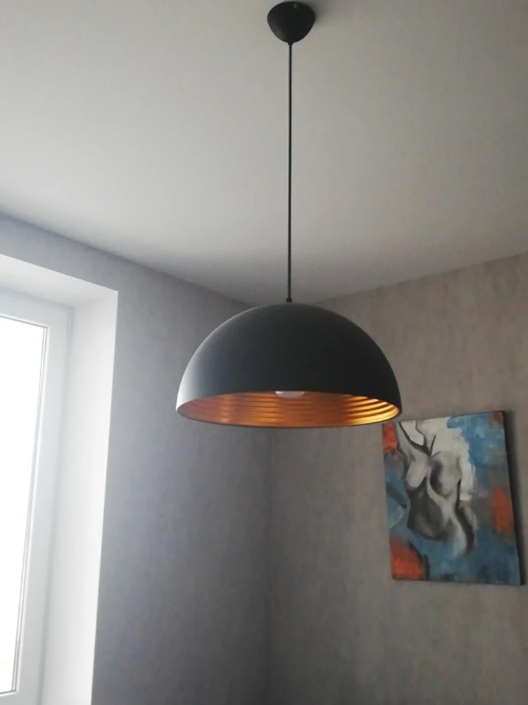 Lampada a Sospensione GEW Stile Nordico Retrò Bianco/Nero Scandinavo E27 per Ristorante, Tavolo da Pranzo, Bar, Decorazione 110V-220V