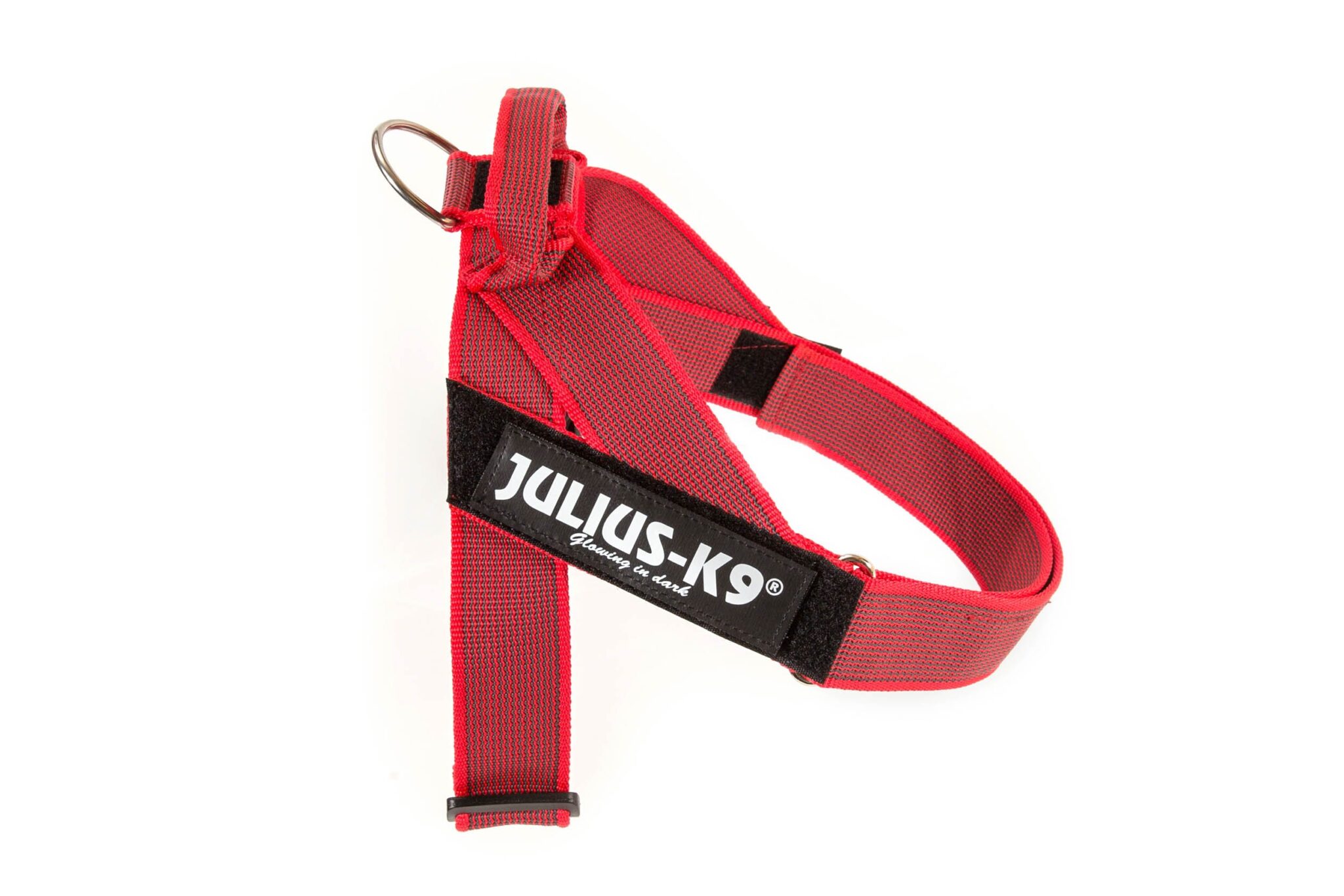 Julius-K9 Pettorina a Fascia Color & Gray, Taglia 0, Rosso/Grigio
