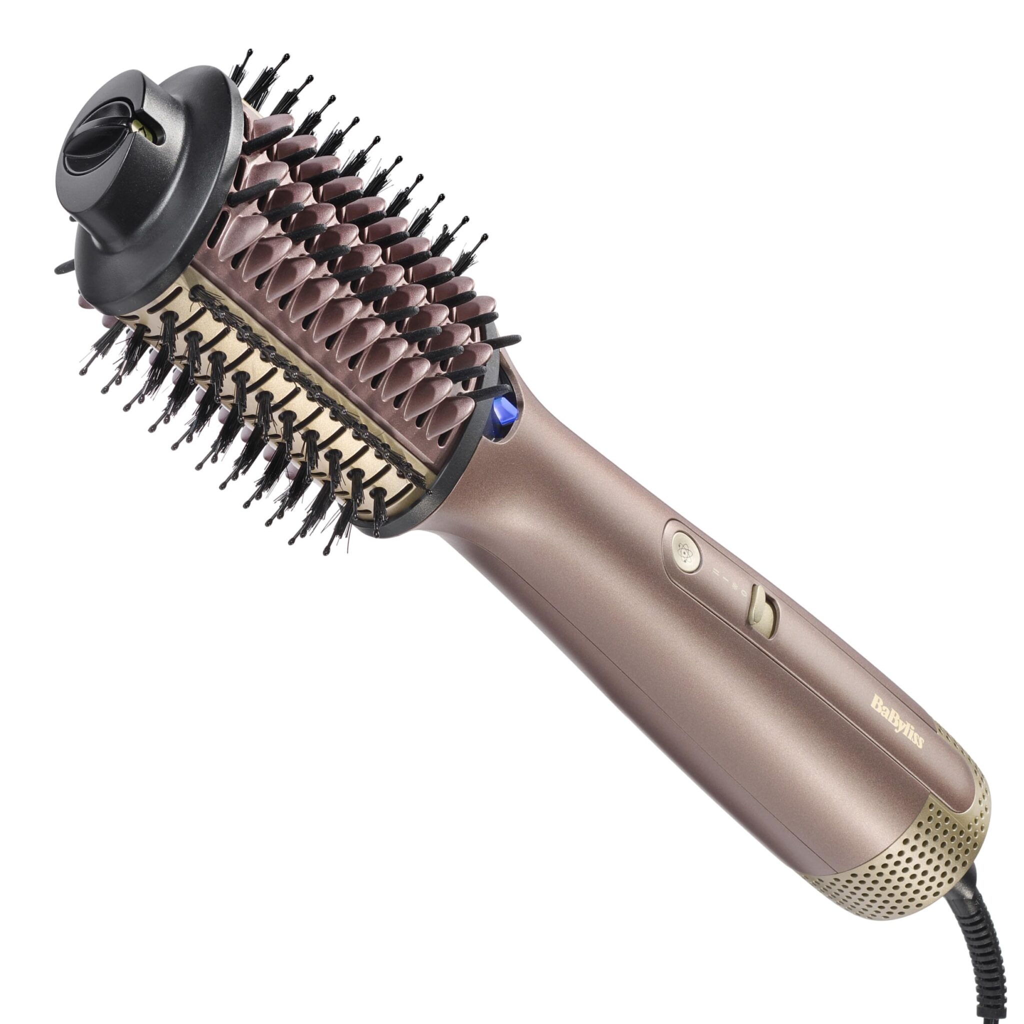 BaByliss Air Power Volume - Spazzola asciugacapelli e styler 2 in 1 - Oro | Da capelli bagnati ad asciutti, volumizzante spazzola elettrica per capelli da medi a lunghi, 3 tempera…