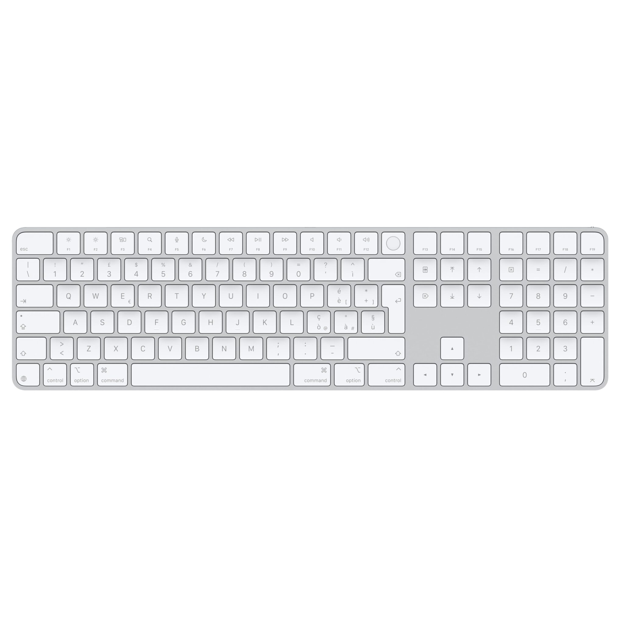 Apple Magic Keyboard con Touch ID e tastierino numerico per Mac con chip Apple - Italiano - Tasti bianchi 
