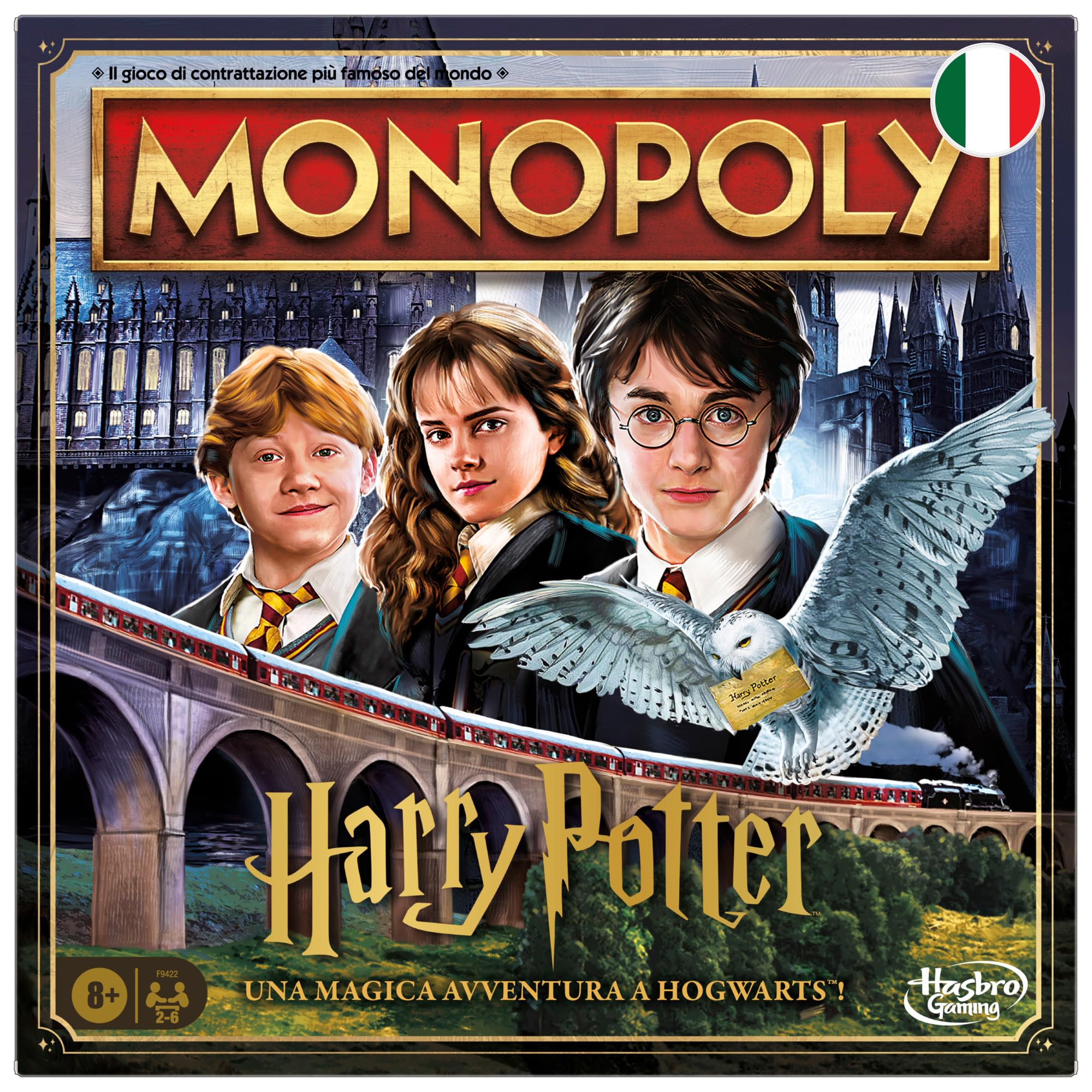 Hasbro Gaming Monopoly, Edizione Harry Potter Una Magica Avventura a Hogwarts, Gioco da Tavolo, Giochi di Halloween, Per Bambini e Bambine da 8 Anni in Su, da 2 a 6 Giocatori, Ver…