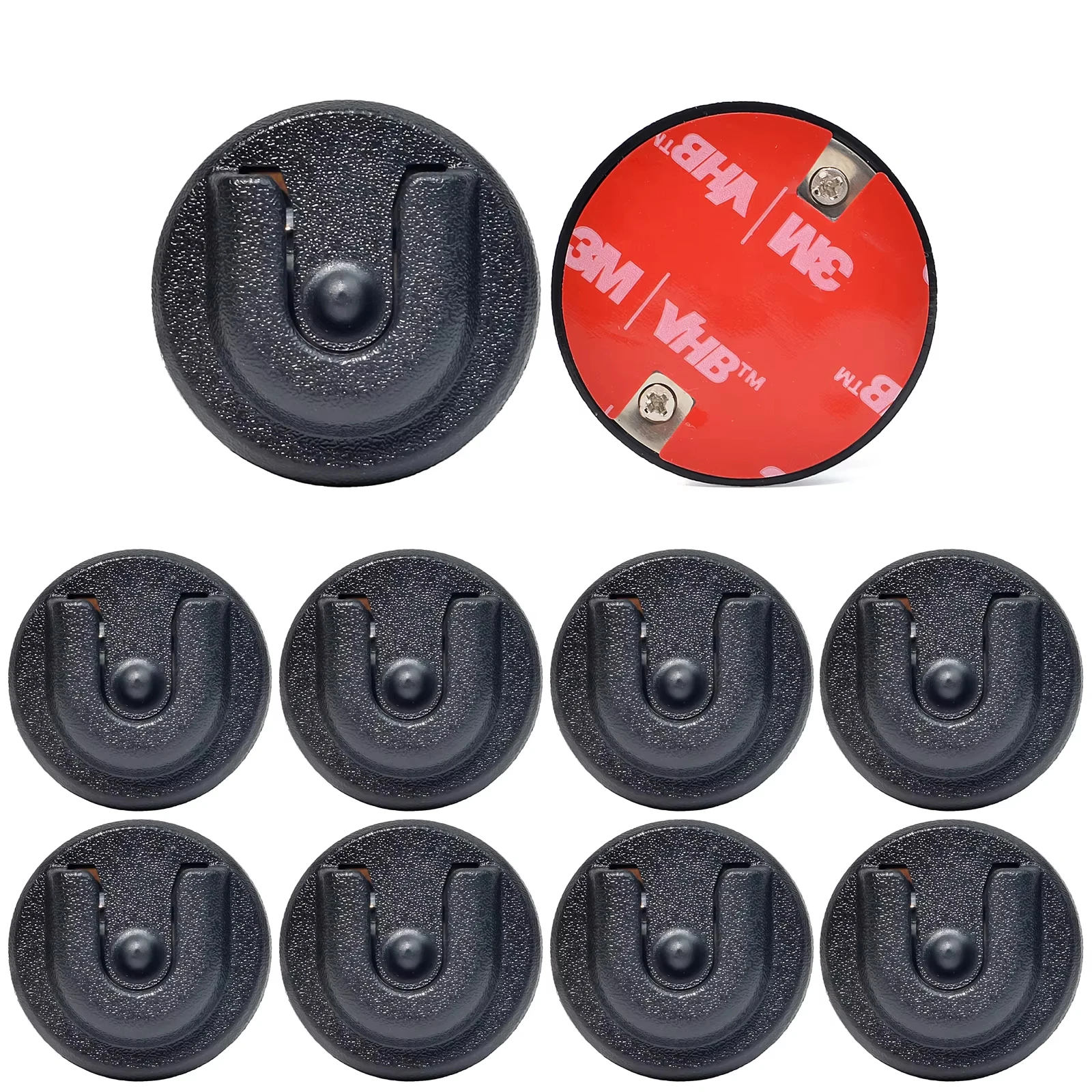 Supporto per microfono CB, supporto per microfono con manopola rotonda, clip per supporto per microfono per radio mobile con retro adesivo per radio bidirezionali portatili