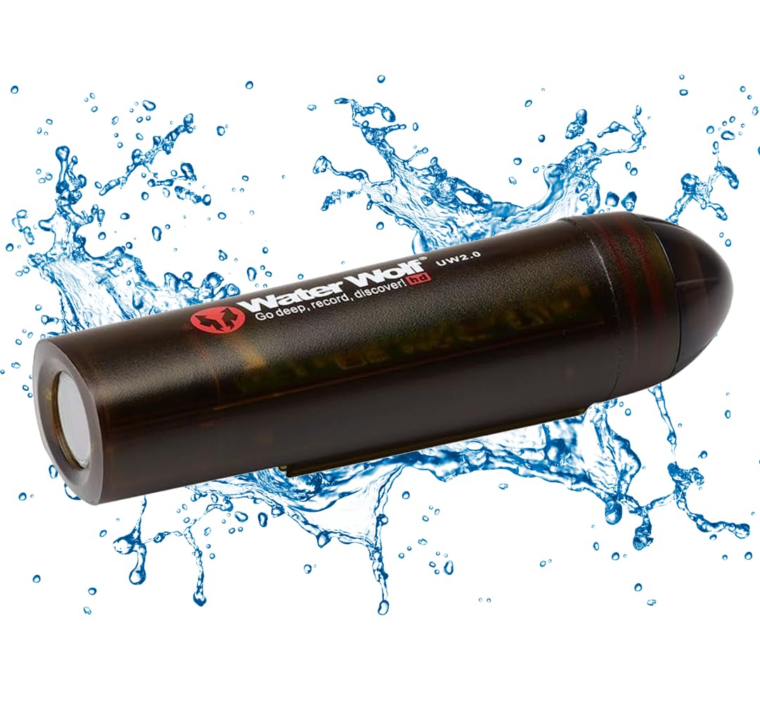 Water Wolf 2.0 Videocamera da pesca subacquea | Videoregistratore Full HD 1080p per il lancio e la traina | Action Cam impermeabile per pescatori d'acqua dolce e salata | Strike &…