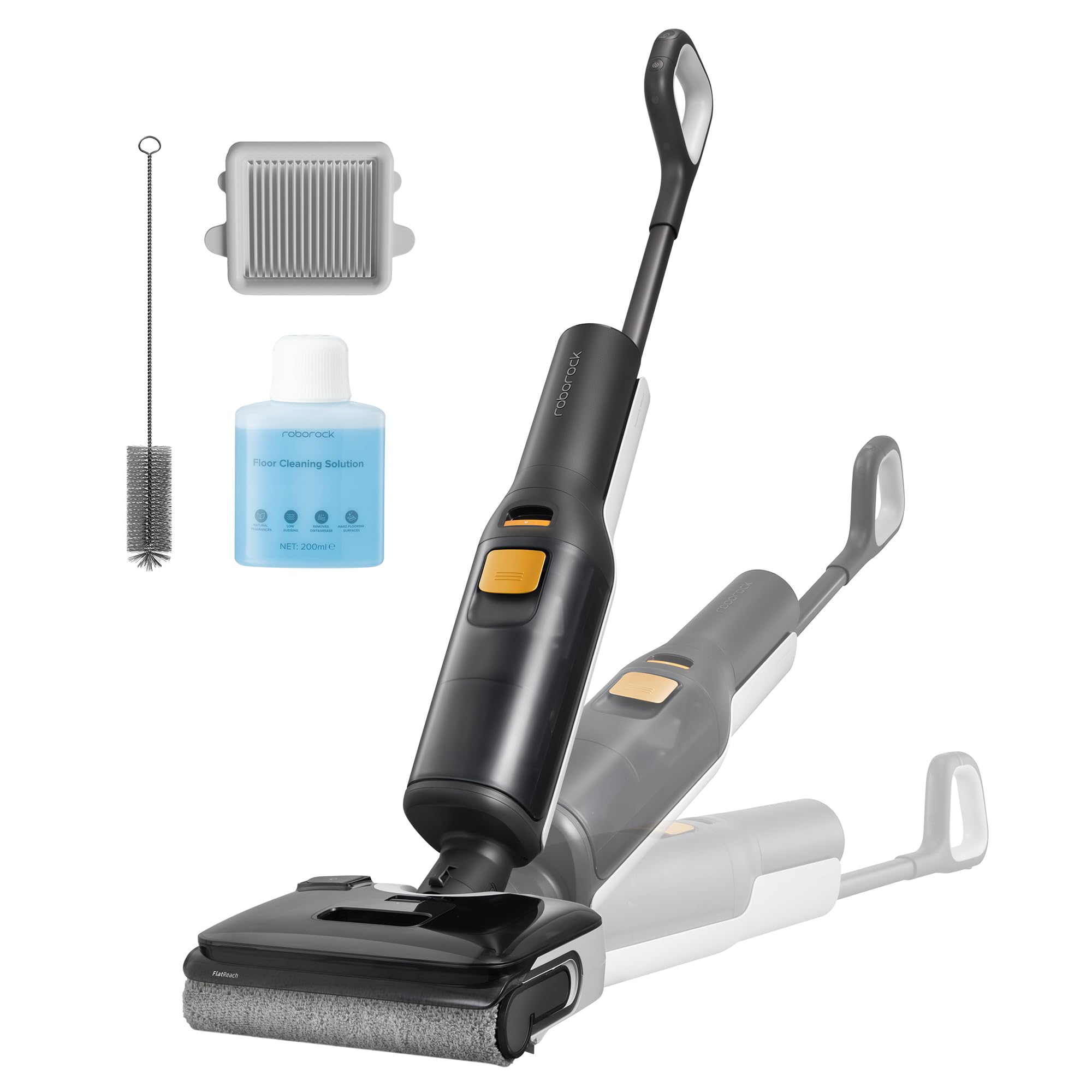 roborock F25 BX Aspirapolvere e Lavapavimenti 20.000 Pa, Autopulizia ad Alta Temperatura fino a 90 °C, Lavapavimenti Antigroviglio, Inclinazione a 180°, Posizione distesa, Pulizia…