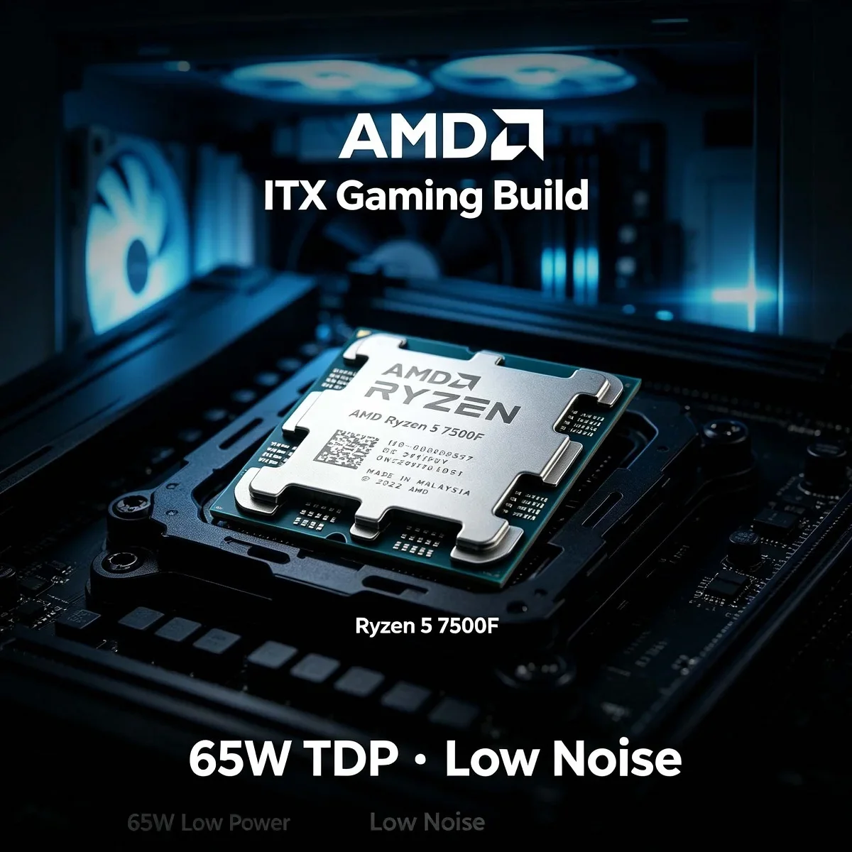 Nuovo AMD Ryzen 5 7500F 6-Core 12-Thread 3.7GHz AM5 CPU Desktop 5nm con 32MB L3 e Scatola Originale