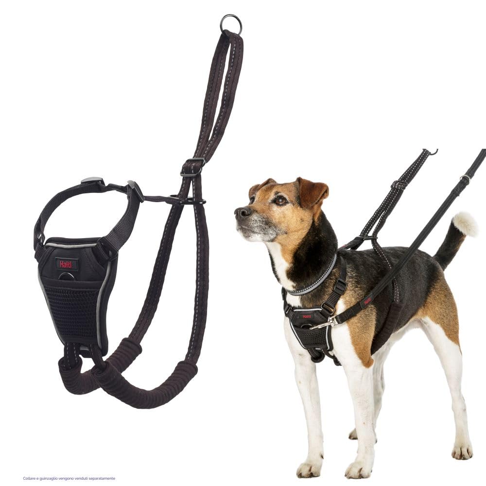 Pettorina anti-trazione per cani Halti | Taglia S, Nero | Per impedire che il cane tiri al guinzaglio, Regolabile e Leggero. Pettorina da addestramento anti-trazione per cani picc…