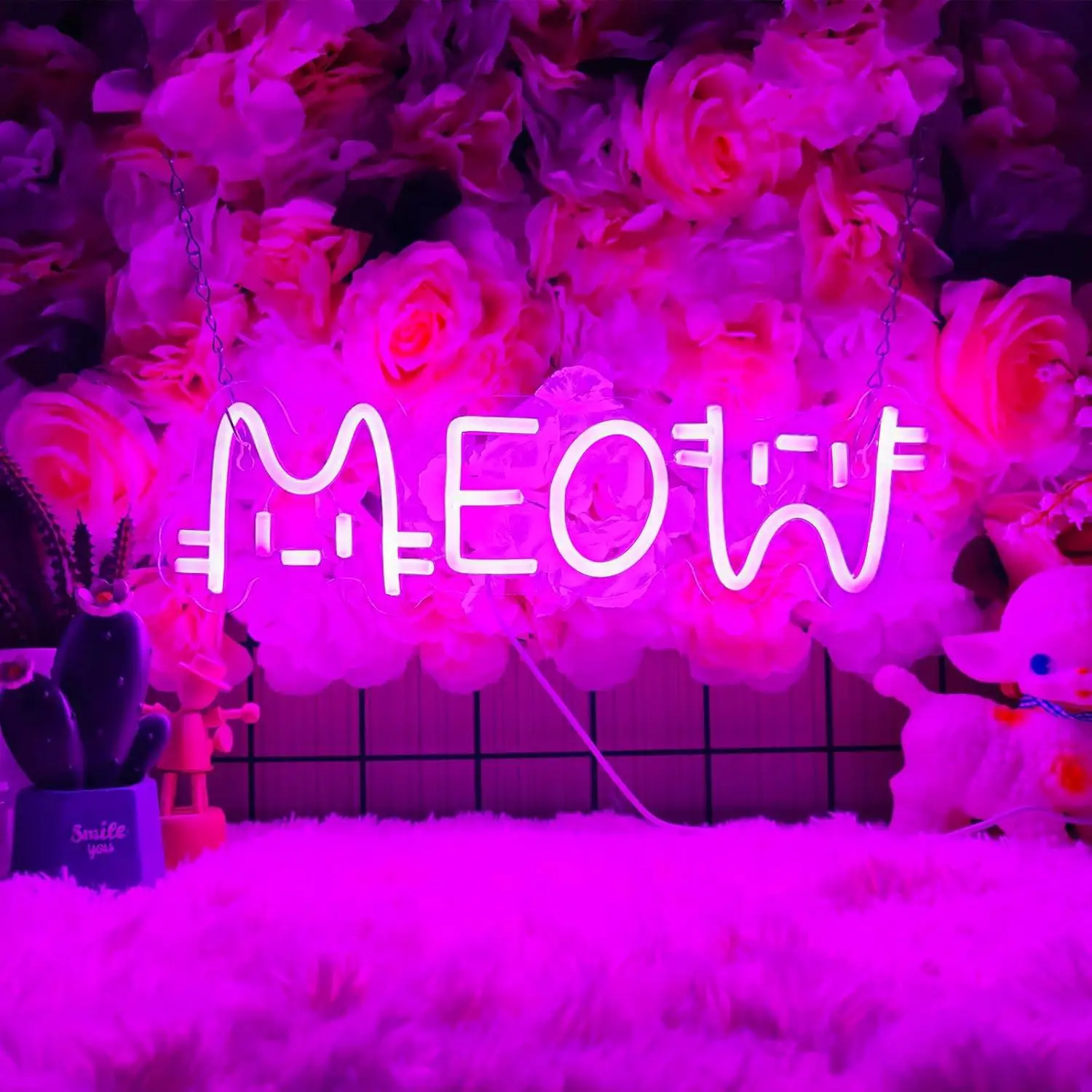 Insegna al Neon a Forma di Gatto, Alimentata USB, Luci LED Dimmerabili per Camera da Letto, Zoo, Caffetteria, Negozio, Ristorante, Casa, Bar, Decorazione