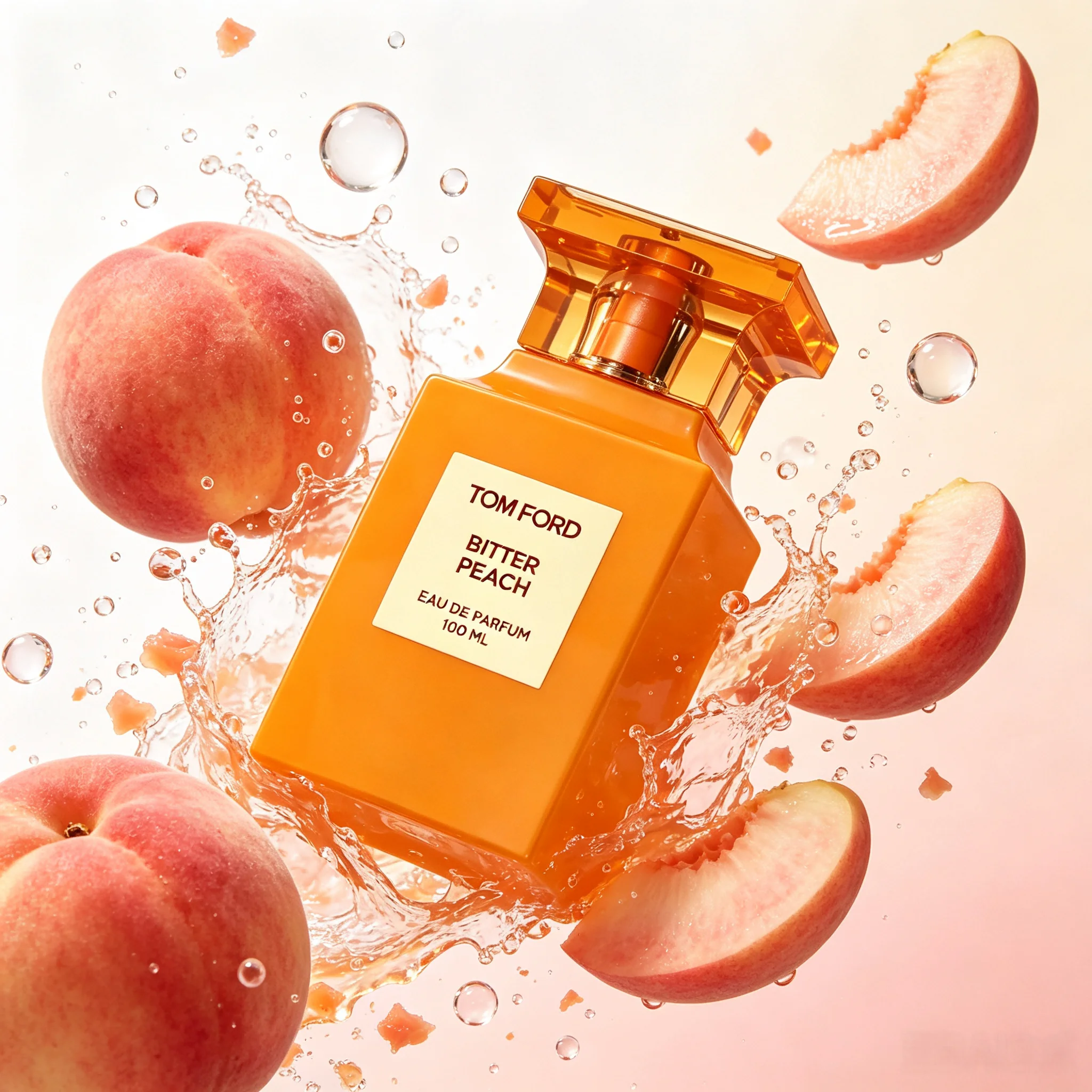 Tom Ford Bitter Peach Eau De Parfum Spray Unisex 100ml Fragranza di Lunga Durata, Fruttata, Gourmand, Lussuosa, di Design, Profumo di Pesca Matura e Succosa, Versatile, Neutro, pe…