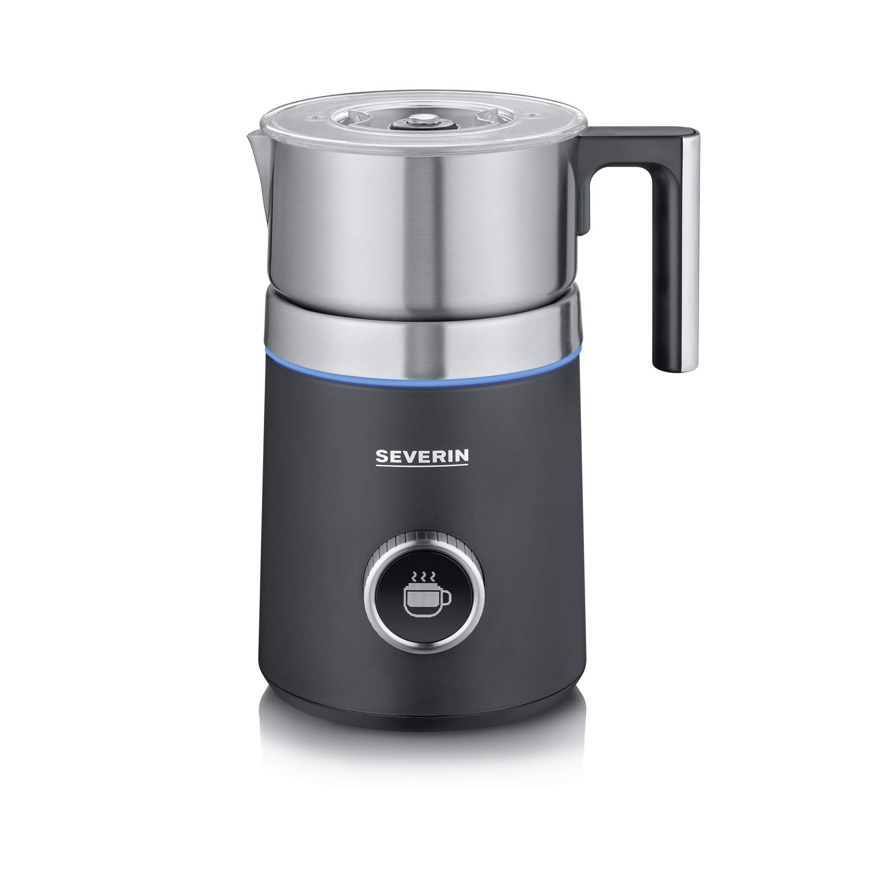 SEVERIN Montalatte Elettrico Induzione 700 ml - SM 3587 | Potenza 500W, Contenitore Inox Lavabile. 13 Programmi, con Funzione Cioccolata Calda