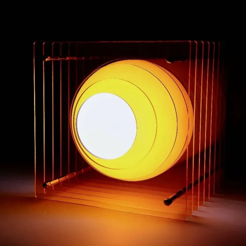 Lampada a mille strati in acrilico fai-da-te Lampada lunare Decorazione da tavolo Atmosfera sospesa Luce Camera Puntelli Decorazioni per la casa Luce notturna Regali