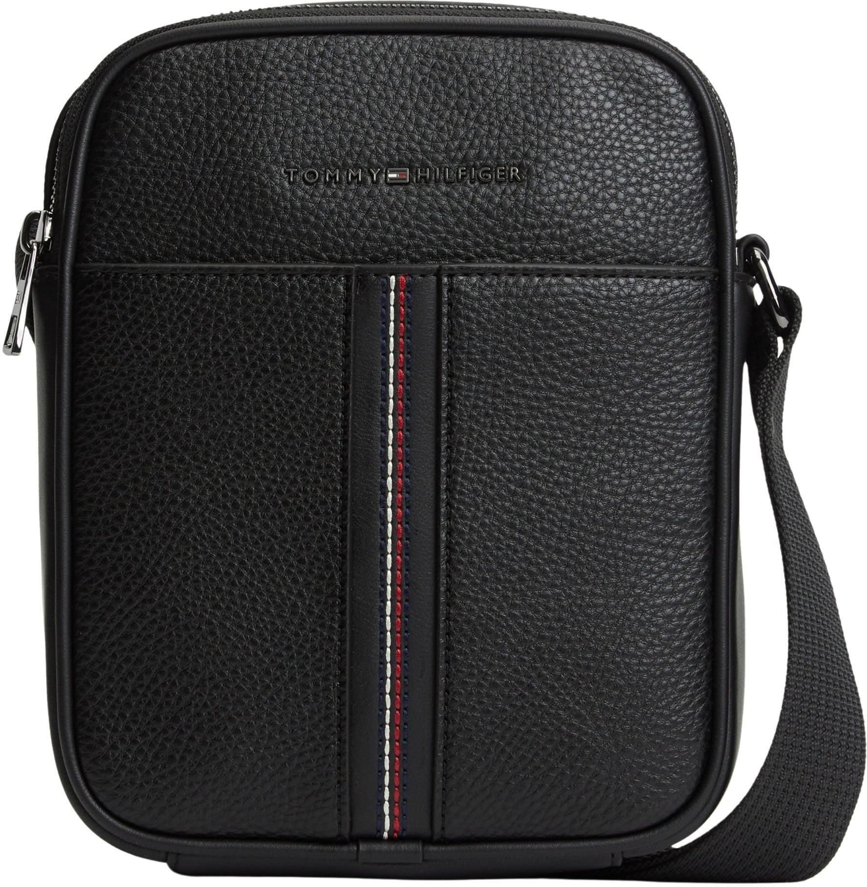 Tommy Hilfiger Uomo Borsa a Tracolla Central Mini con Zip, Nero (Black), Taglia Unica