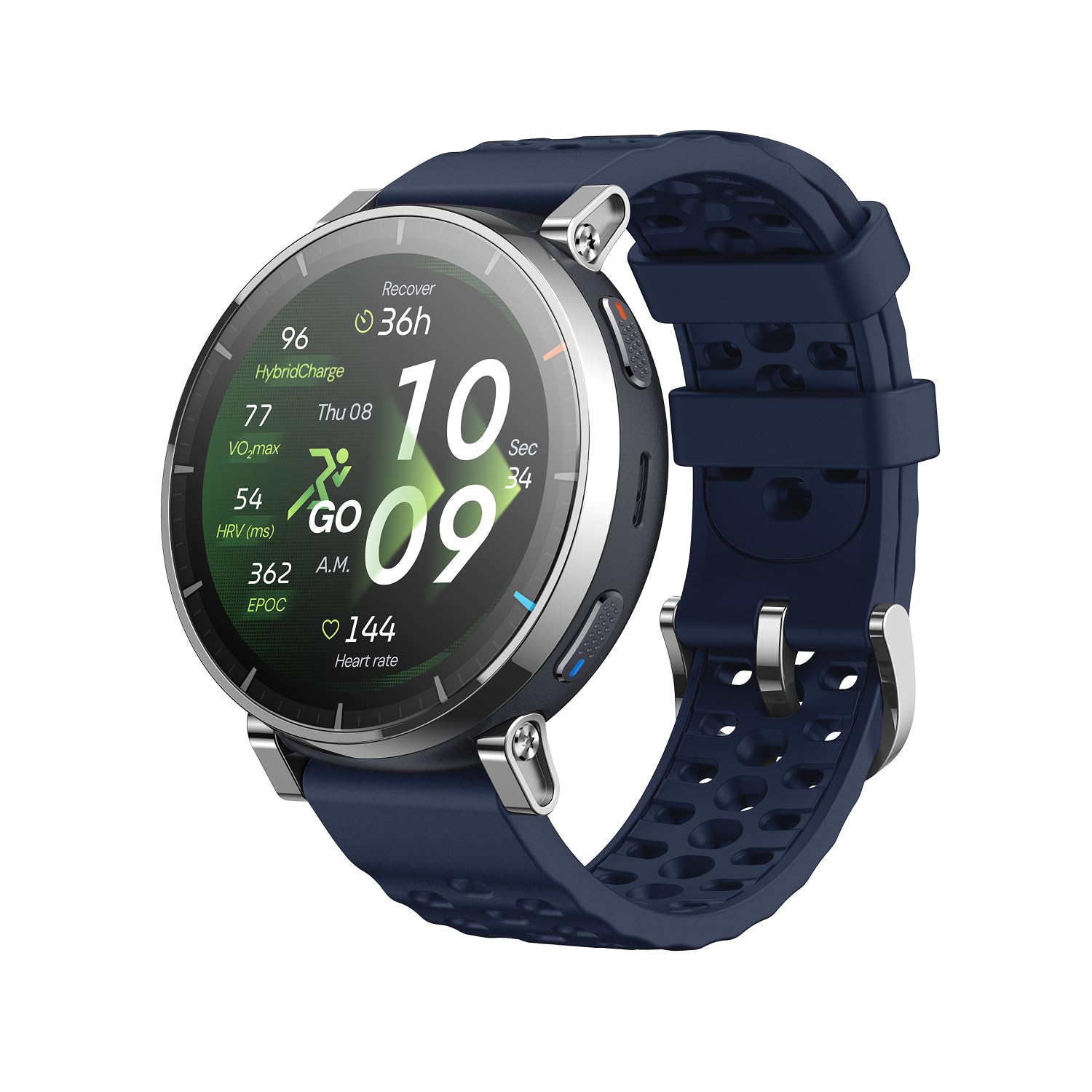 Amazfit Active 3 Premium 45mm Smartwatch GPS Running, AMOLED 1,32” Vetro Zaffiro, Batteria 12gg, 4GB, NFC, Mappe Offline, 170+ sport, 5 ATM, Cardiofrequenzimetro e Fitness Tracker…