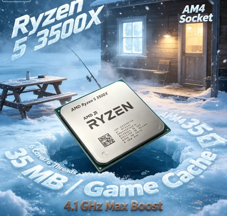 Tray AMD Ryzen 5 3500X 6 Core 6 Thread 4.1GHz Dynamic Boost 32MB Cache AM4 Supporto PCIe 4.0 PC E-Sports Scelta Top