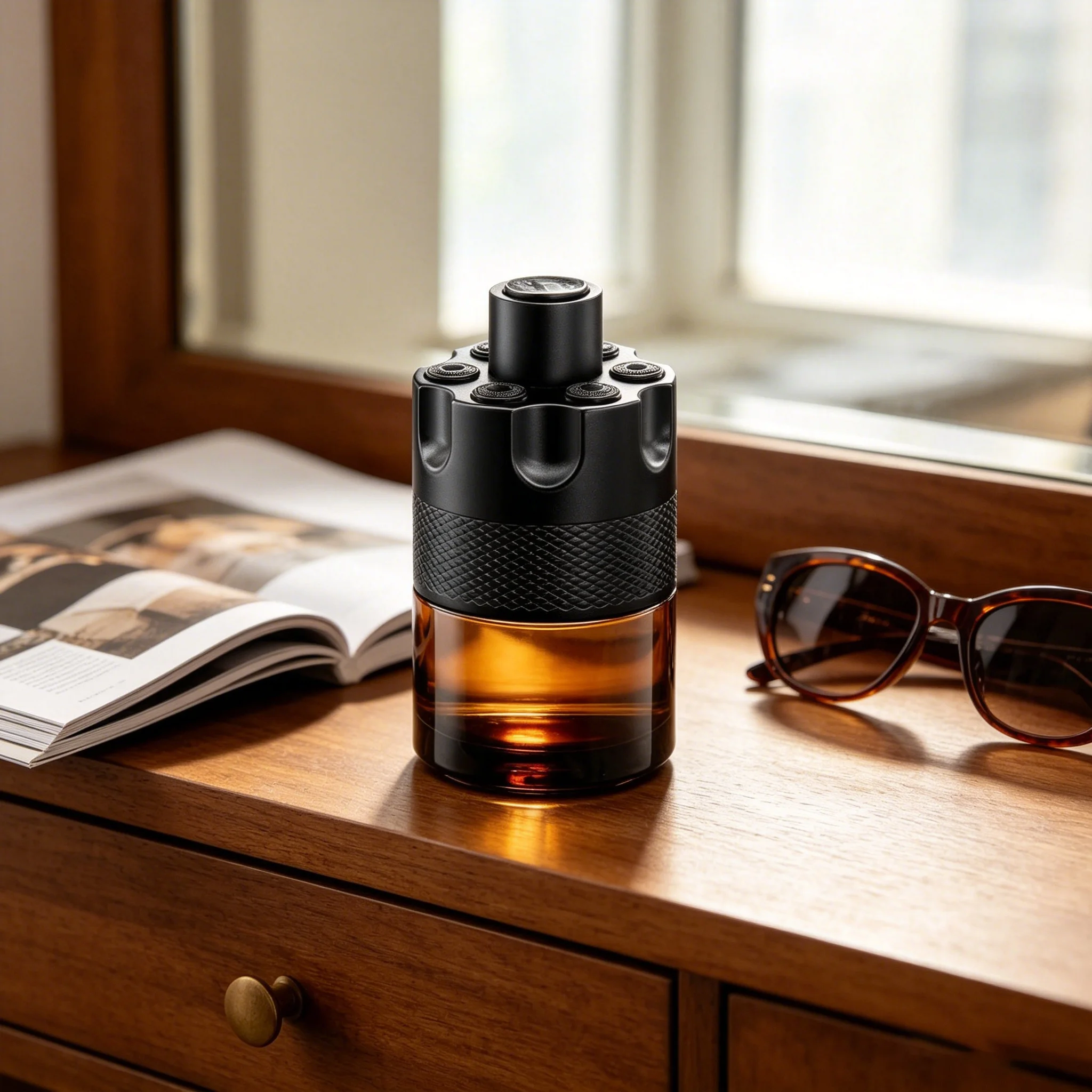 Profumo Maschile Elegante Ispirato a Ricche Note di Ambra e Spezie Raffinate, Fragranza Premium a Lunga Durata per Uomo, Regalo Ideale per Compleanni, Festività e Anniversari
