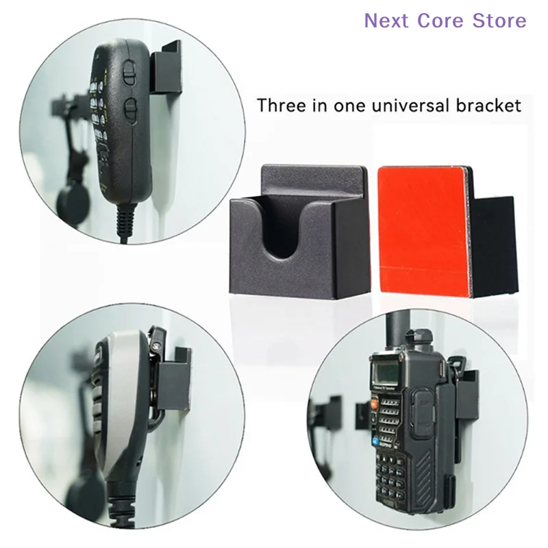 Supporto a clip per walkie-talkie da parete, montaggio posteriore, facile da installare, supporto per walkie-talkie