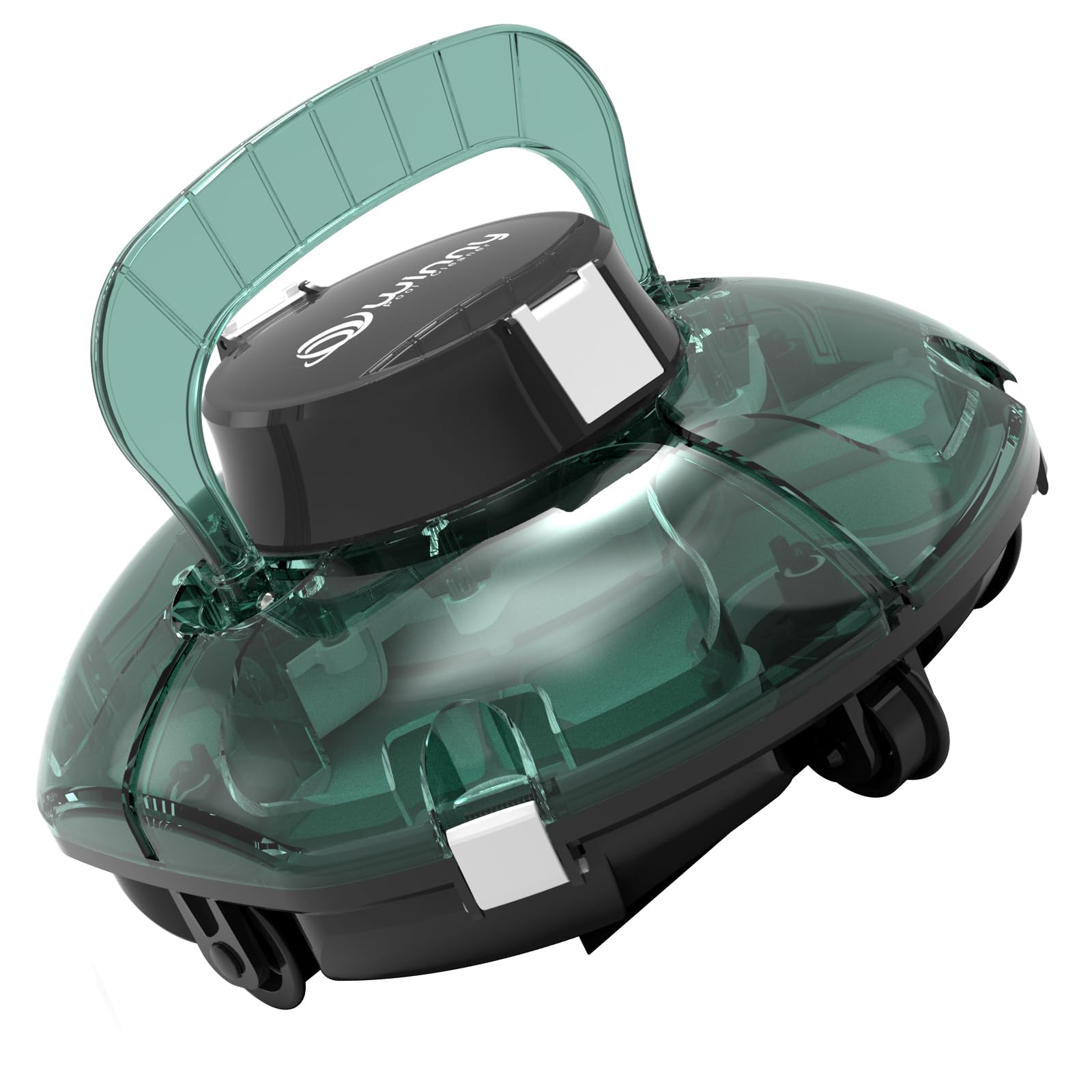WINNY POOL CLEANER Winny 200 Robot Piscina, Piscina Senza Fili con Batteria, Autonomia 75 Min per Piscine Fuori Terra 60 m², Doppia Filtrazione, Parcheggio Automatico (Trasparente…