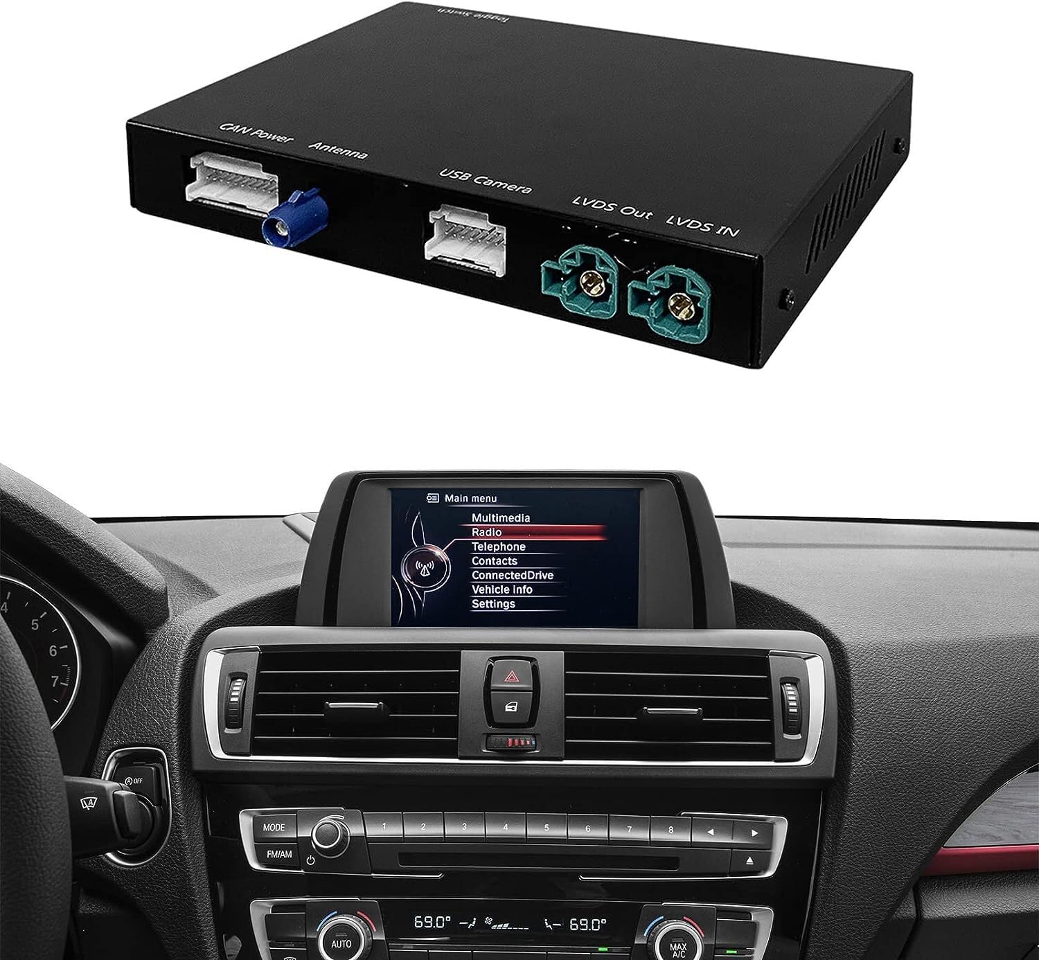 Wireless CarPlay Activator per auto CarPlay cablate in fabbrica, compatibile con BMW F20 F21 F22 F23 F30 F31 F32 F33 2011-2015 NBT System, Supporta IOS15