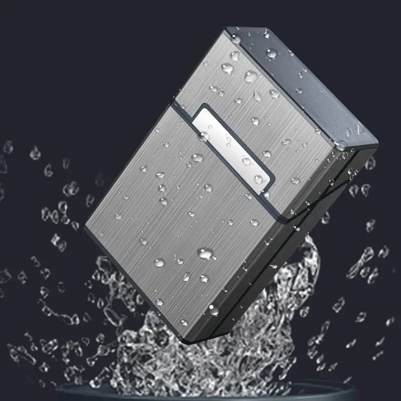Portasigarette portatile sottile in alluminio Regular King Size Portasigarette in plastica per tabacco Contenitore di stoccaggio Accessori per fumatori